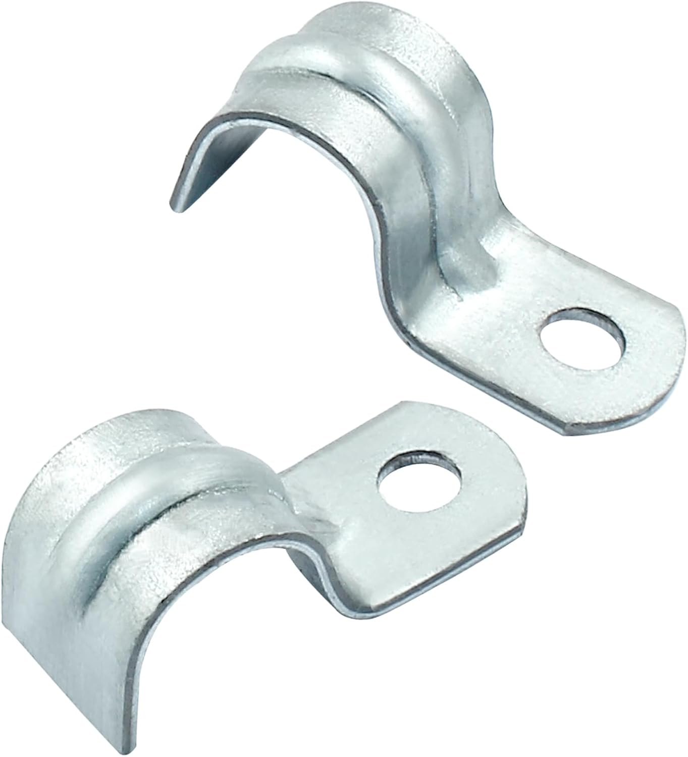 Biaungdo 30 Pcs M12 Rigid Pipe Strap, 1/2 Inch Zinc Plated Steel One Hole Strap Bracket Pipe Clamps Heavy Duty Conduit Clamps Tension Tube Clip Cable Clamp Hanger for Conduit, Pipe Fixing - Image 1