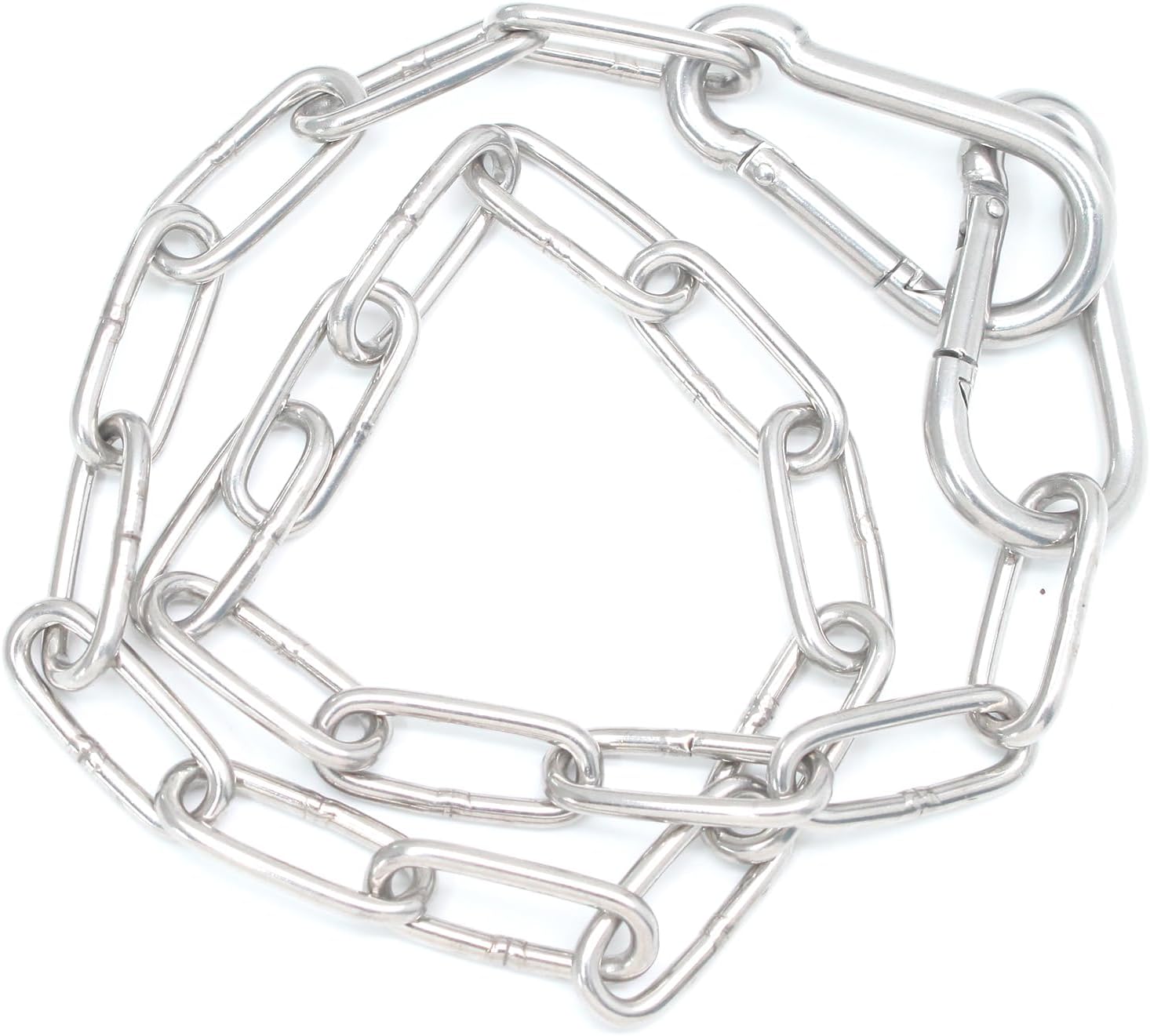 Biaungdo 20 Inch Gate Chain Lock, Chain Link Lock Fence Gate Latch with Carabiner, Stainless Steel Chain Link Gate Lock for Outdoor Fence, Livestock Gate, Yard - Image 7