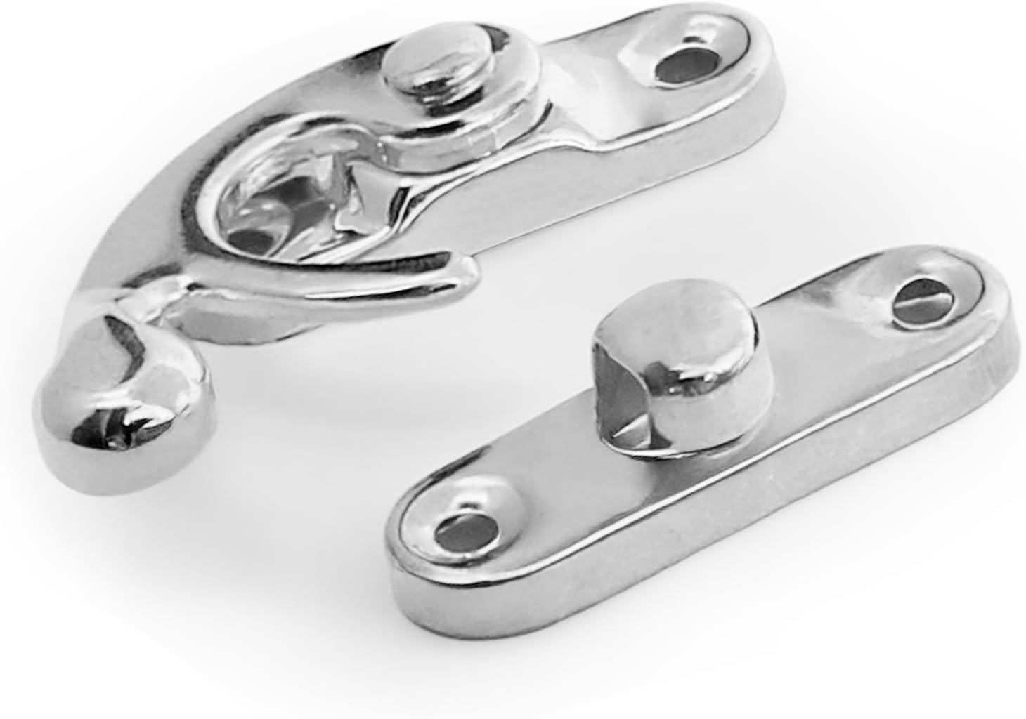 Biaungdo 5pcs Retro Vintage Style Swing Bag Clasp Closure Lock Latch for Furniture Wooden Box Jewelry Case Silver Tone with Mounting Screw & Screwdriver, 33 x 29 mm - Image 4