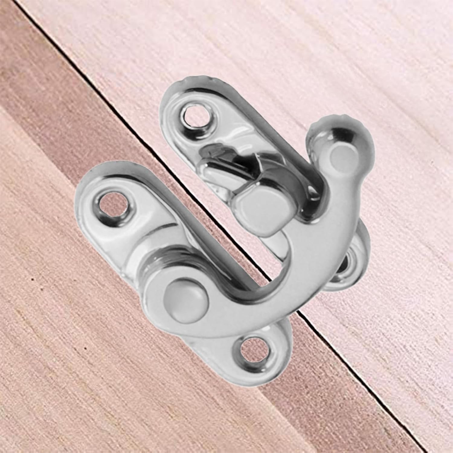 Biaungdo 5pcs Retro Vintage Style Swing Bag Clasp Closure Lock Latch for Furniture Wooden Box Jewelry Case Silver Tone with Mounting Screw & Screwdriver, 33 x 29 mm - Image 6