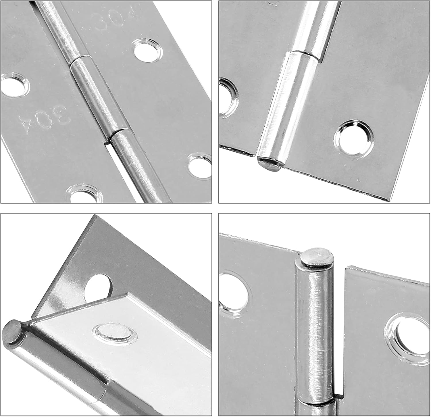 Biaungdo 10 Pack 1 Inch Butt Hinge, Stainless Steel Folding Butt Hinges, Cabinet Mini Hinges Small Box Hinges Door Hinge Rectangle - Image 3