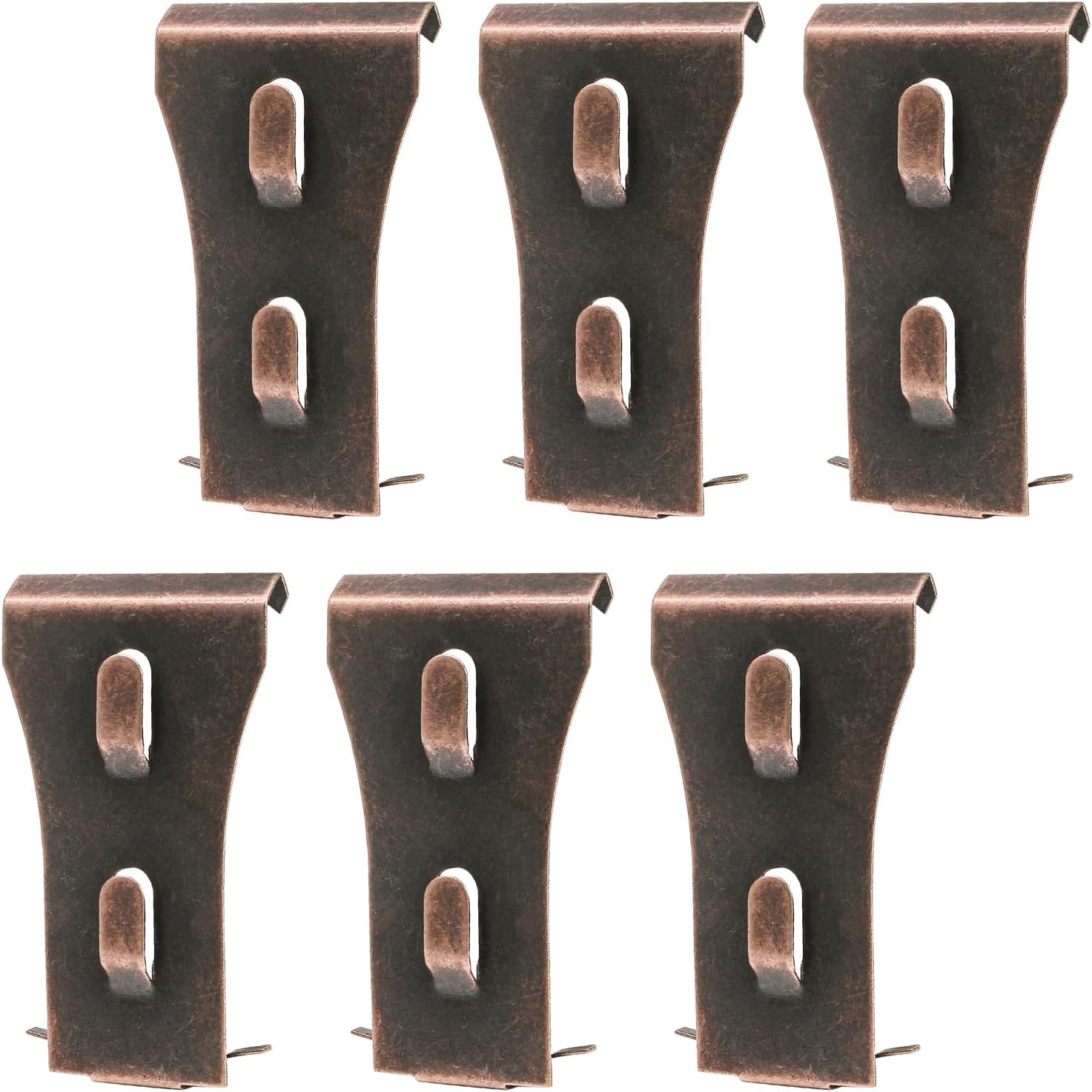 Biaungdo 6 Pcs Brick Wall Clips, Steel Brick Hook Clips, Heavy Duty Brick Hanger for Hanging Outdoors, Metal Brick Wall Hangers Outside Home Decor for 2-1/4 to 2-3/8 inches Bricks(Red Bronze) - Image 7