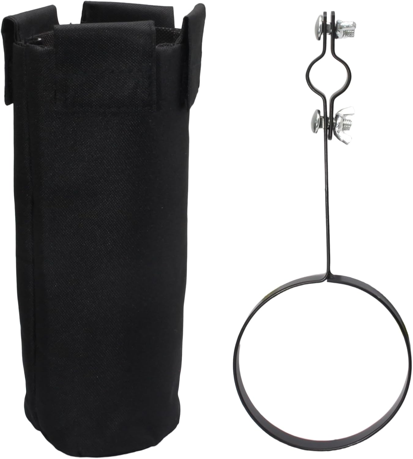 Biaungdo Drum Stick Holder for Drum Set, Removable Nylon Drumstick Bag Holder with Clamp-On Lockable Aluminum Clamp for Drumsticks Mallets, Up to 10 Pairs of Sticks - Image 7