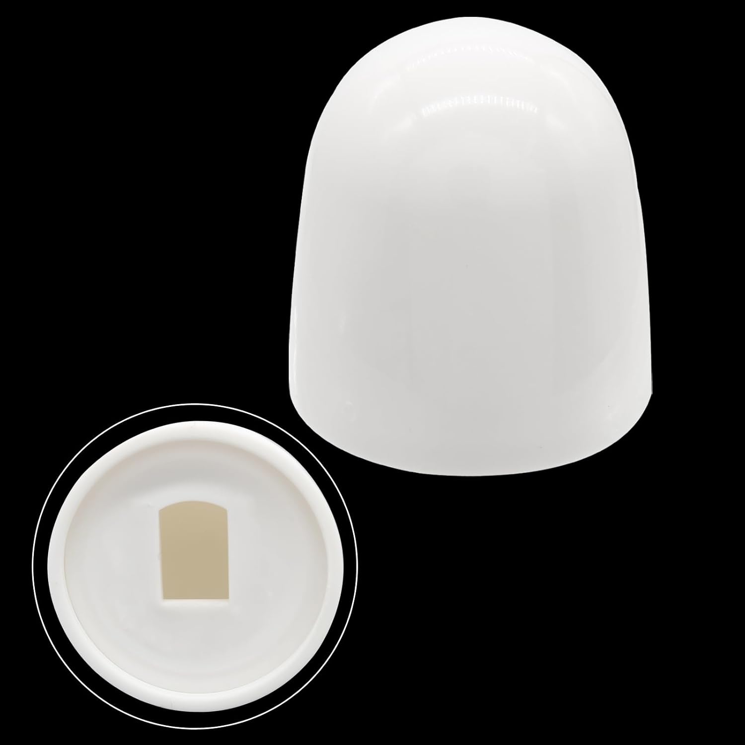 Biaungdo 2 Pcs Universal Tall Toilet Bolt Caps, White Plastic Toilet Floor Caps with Washers Round Push-On Bottom Toilet Bowl Bolt Caps Covers for Home, Office(37mm Height) - Image 4