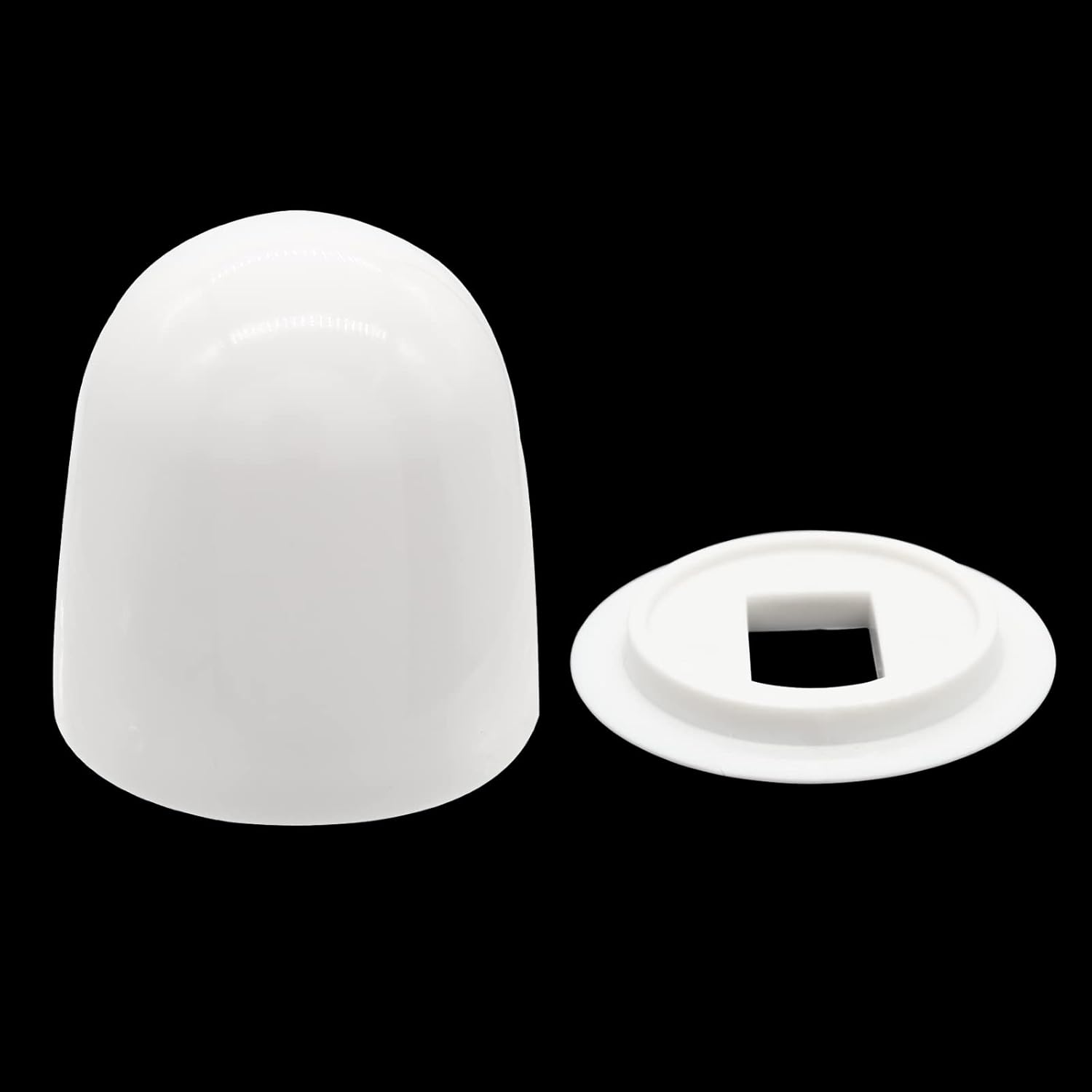 Biaungdo 2 Pcs Universal Tall Toilet Bolt Caps, White Plastic Toilet Floor Caps with Washers Round Push-On Bottom Toilet Bowl Bolt Caps Covers for Home, Office(37mm Height) - Image 5