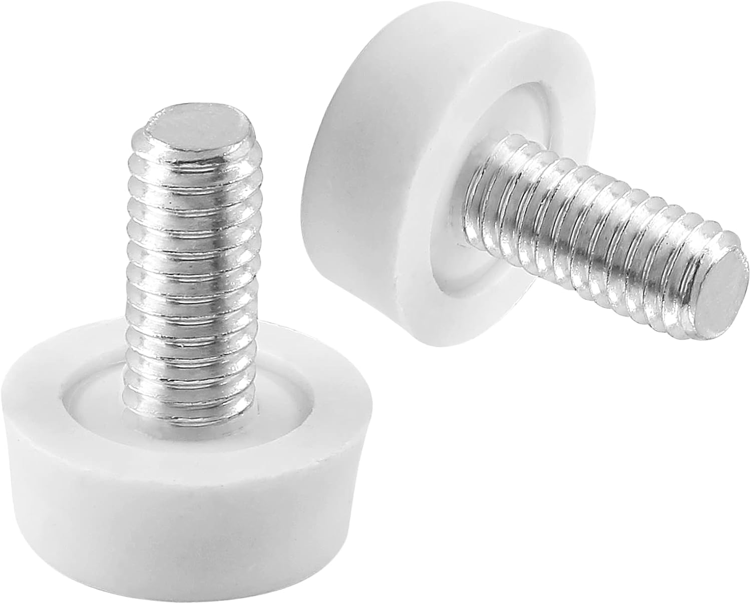 Biaungdo 24 Pcs Adjustable Furniture Levelers, M6x15 mm Ajustable Leveling Feet Screw On Furniture Glide Foot Levelers for Table, Chair, Cabinet, Furniture Legs, White - Image 4