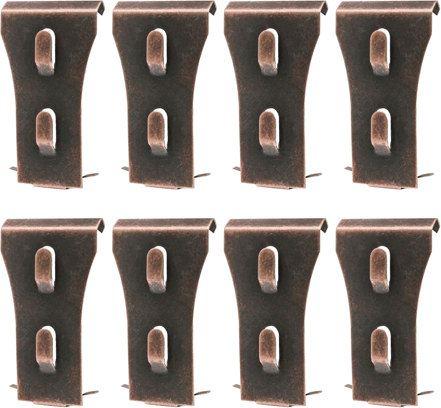 Biaungdo 8 Pcs Brick Wall Clips, Steel Brick Hook Clips, Heavy Duty Metal Brick Wall Hanger for Hanging Outdoors, Outside Home Decor for 2-1/4 to 2-3/8 inches Bricks(Red Bronze) - Image 6