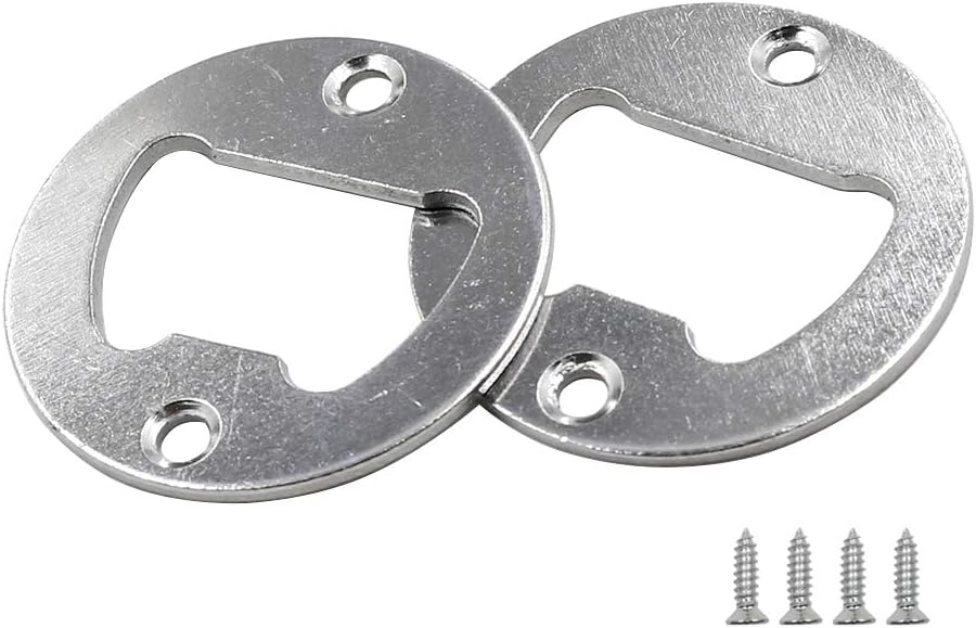 Biaungdo 20PCS 40mm Wall Mounted Bottle Opener Round Bottle Opener Inset with Screws for Beer Cap Coke Bottle - Image 2