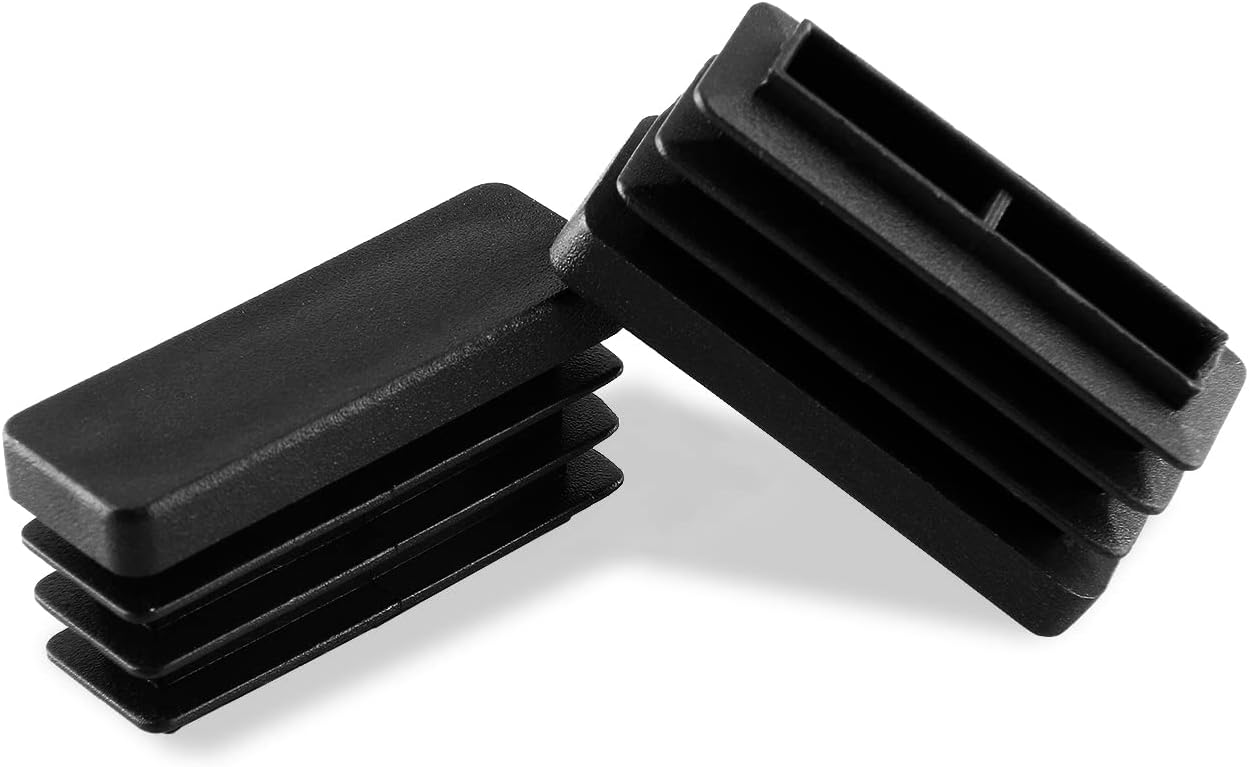 Biaungdo 24 Pack Rectangle Plastic Chair Leg Caps, 1/2