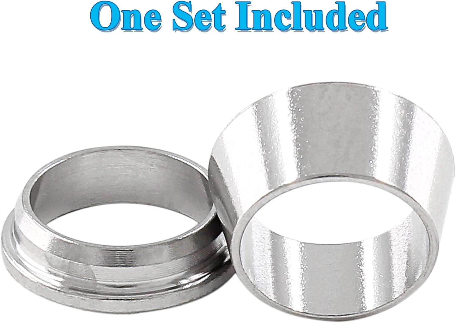 Biaungdo 12 Pairs Compression Fitting Ferrule Sleeve, 304 Stainless Steel 3/8
