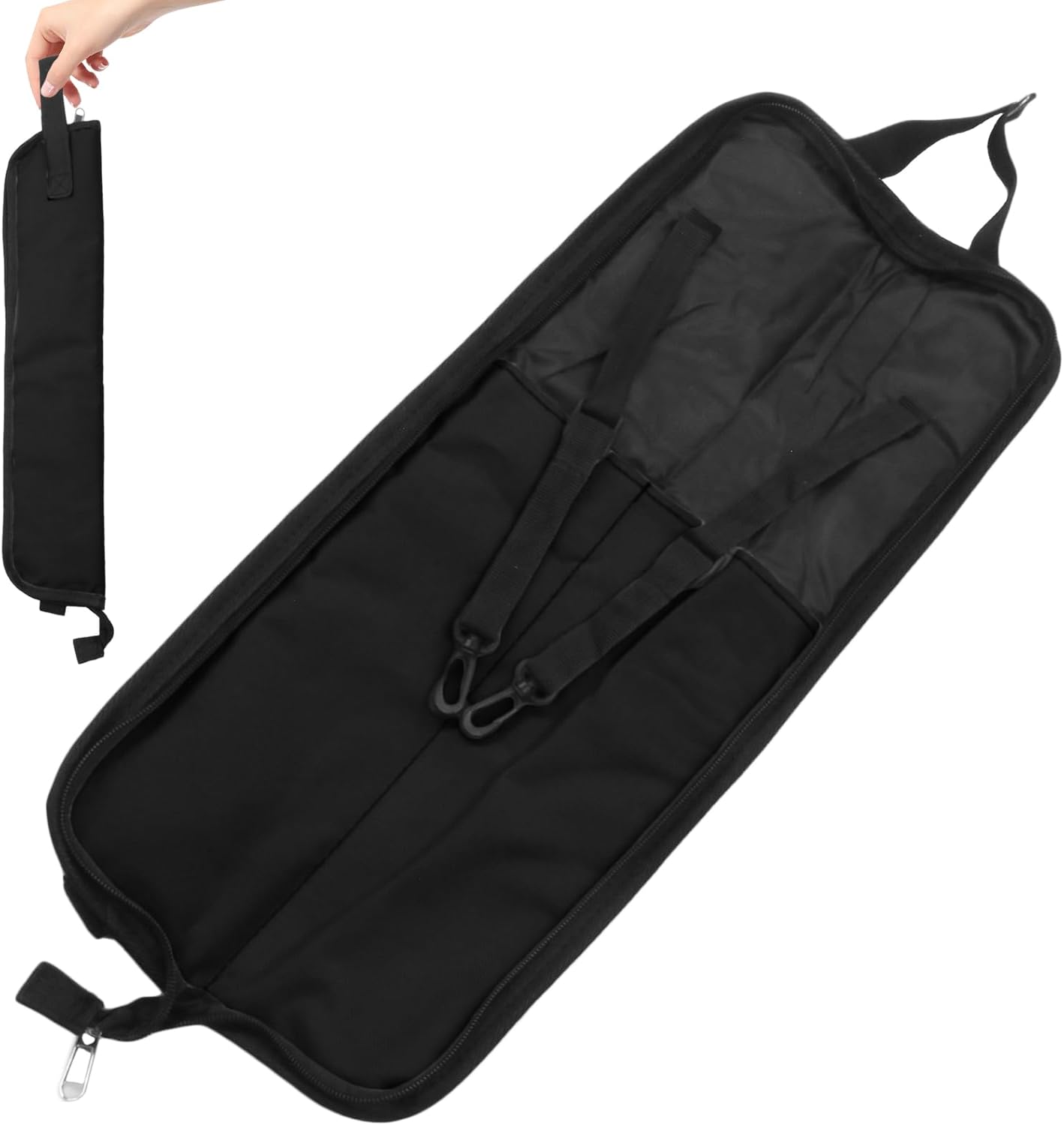 Biaungdo Drumstick Bag, Black Portable Drum Stick Bag, Small Drumstick Case Holder for Drum Mallets and Percussion Sticks - Image 7