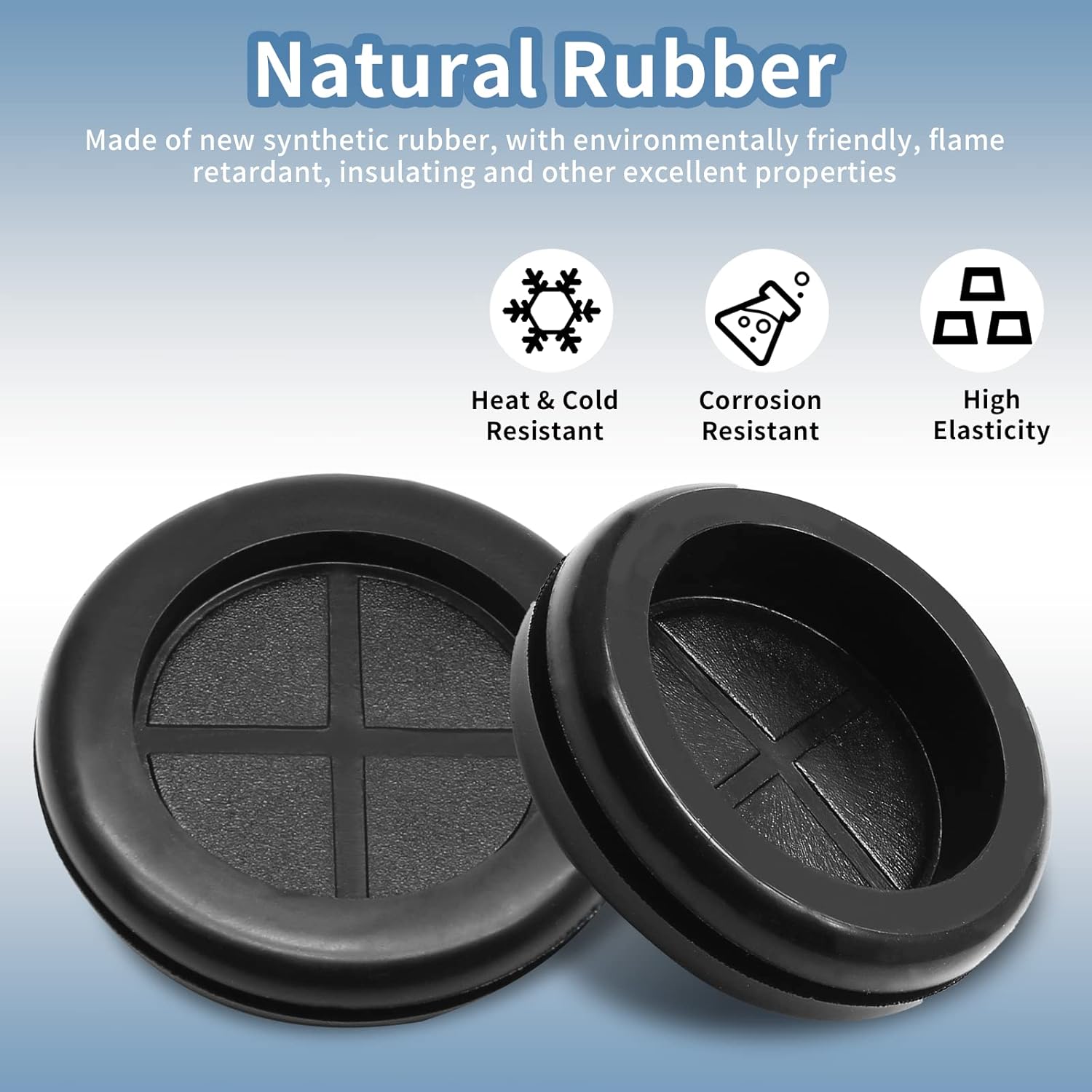 Biaungdo 60 Pcs Rubber Grommet, 5/8