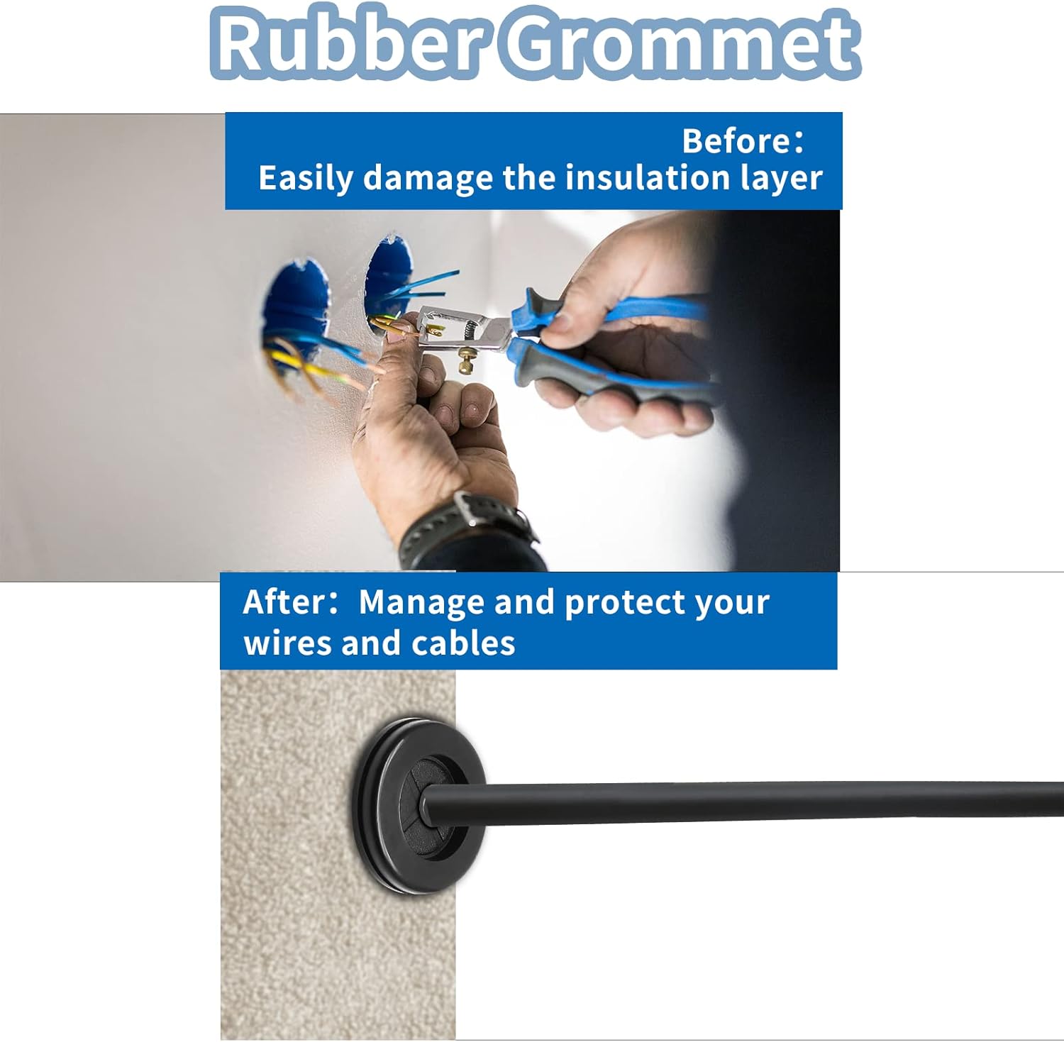 Biaungdo 60 Pcs Rubber Grommet, 5/8