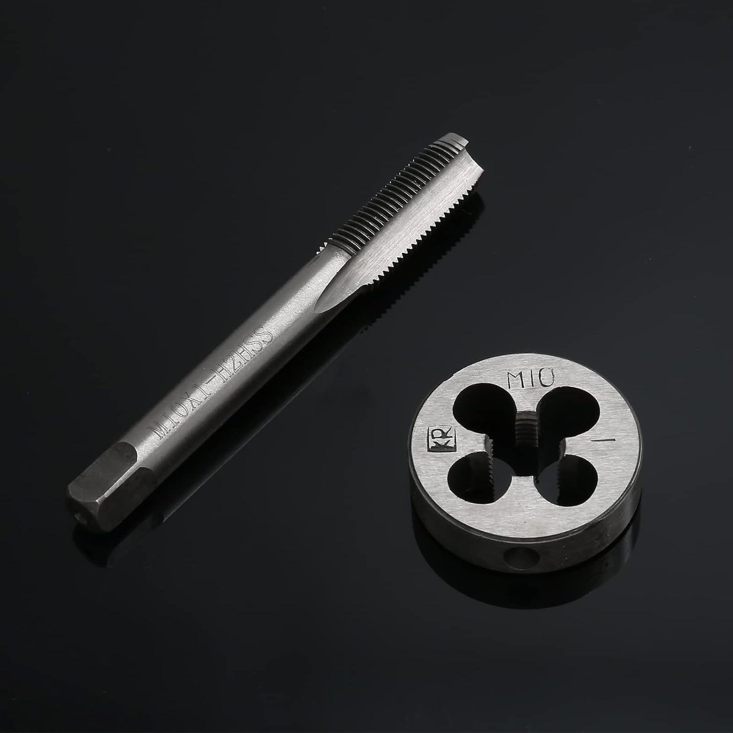 Biaungdo M10 x 1mm Tap and M10 x 1mm Die Metric Right Hand Thread, HSS Right Hand Thread Tap and Die Set - Image 3