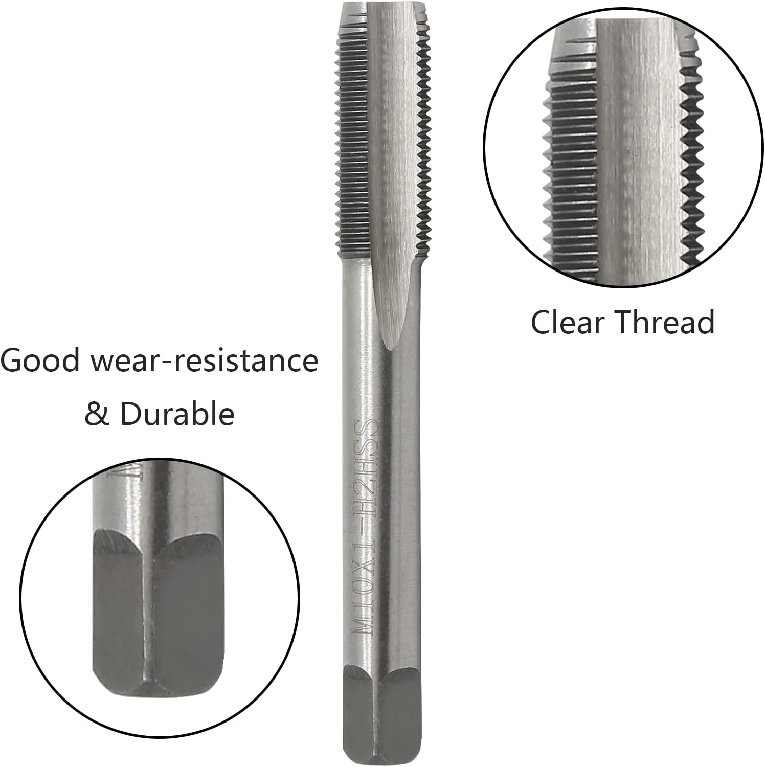 Biaungdo M10 x 1mm Tap and M10 x 1mm Die Metric Right Hand Thread, HSS Right Hand Thread Tap and Die Set - Image 4