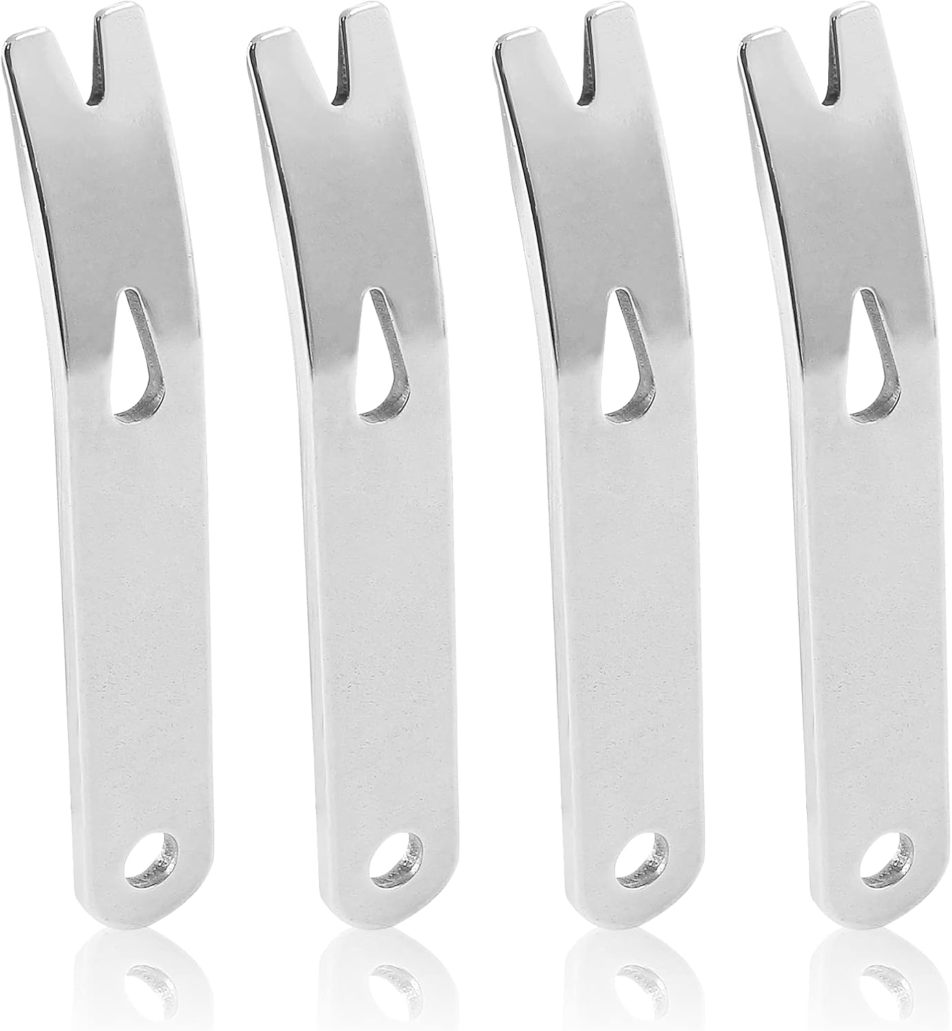 Biaungdo 4 Pcs Mini Crank Crowbar, Stainless Steel Mini EDC Pry Bar Keychain Multi-function Pocket EDC Tools Survival Scraper Opener for Outdoor, Indoors(3 Inch) - Image 7