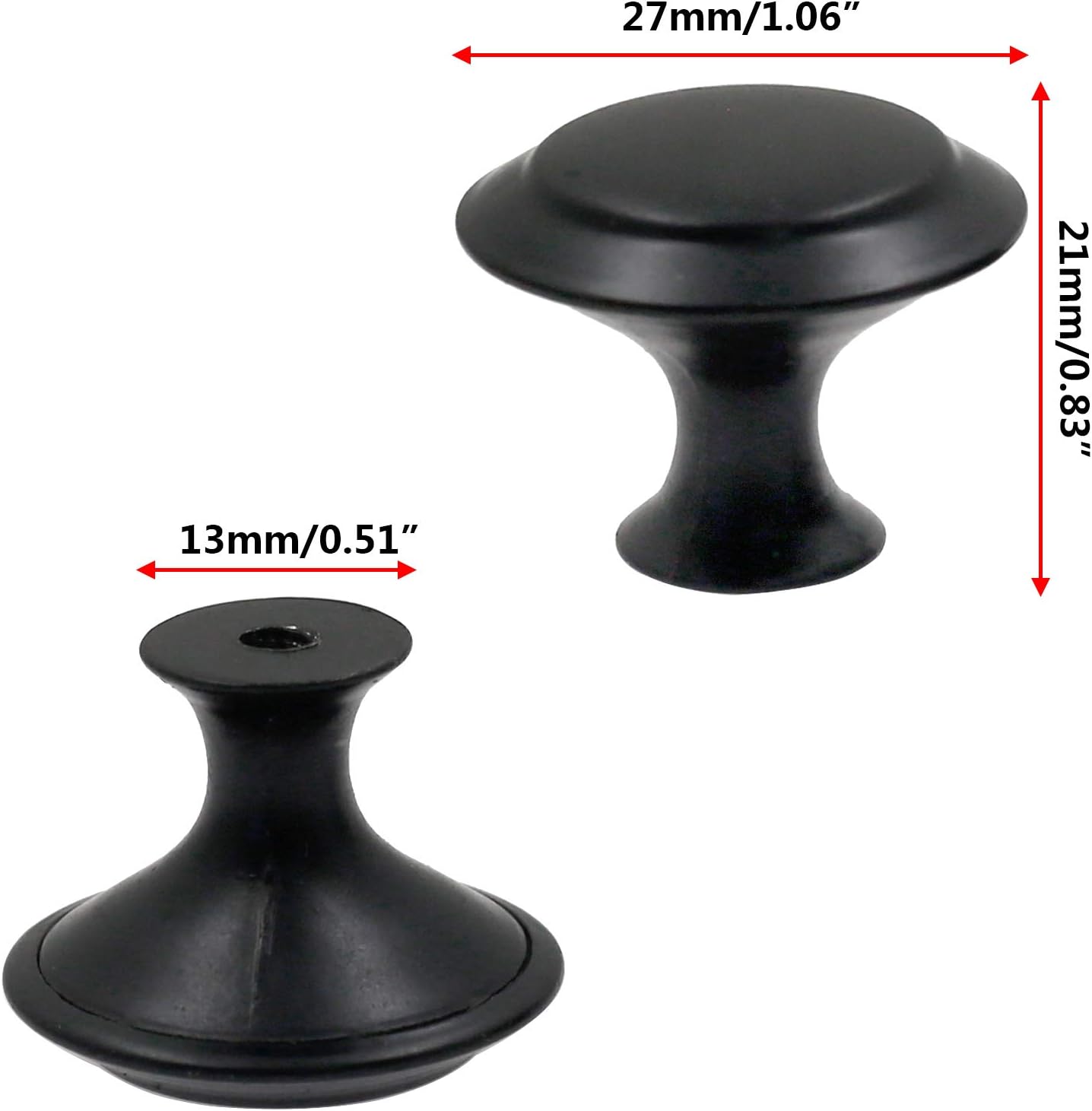 Biaungdo 15 Pack 1Inch Flat Black Kitchen Cabinet Knobs Drawer Dresser Handles Knobs, Round Drawer Handles - Image 3