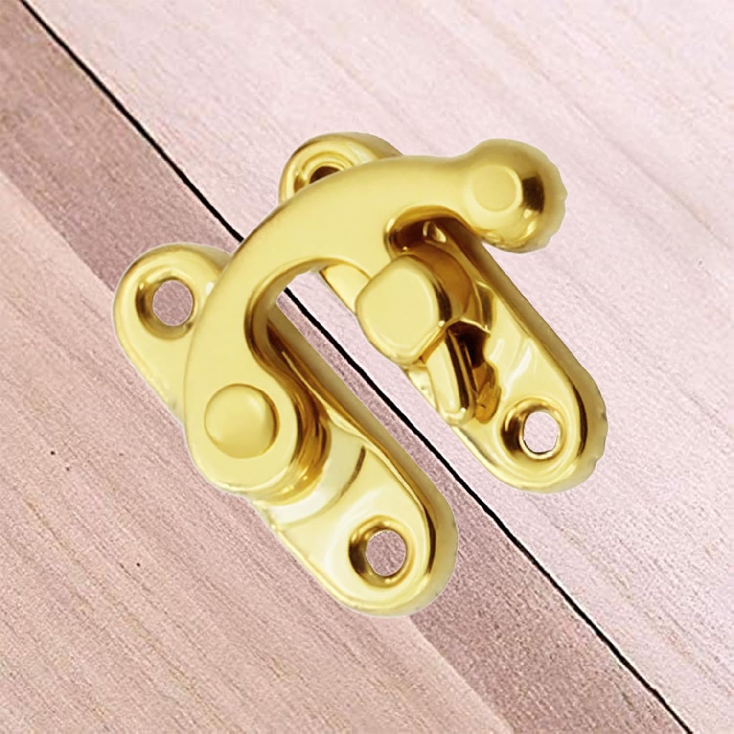 Biaungdo 5pcs Gold Vintage Style Swing Bag Clasp Closure Lock Latch for Furniture Wooden Box Jewelry Case Silver Tone with Mounting Screw & Screwdriver, 33 x 29 mm - Image 6