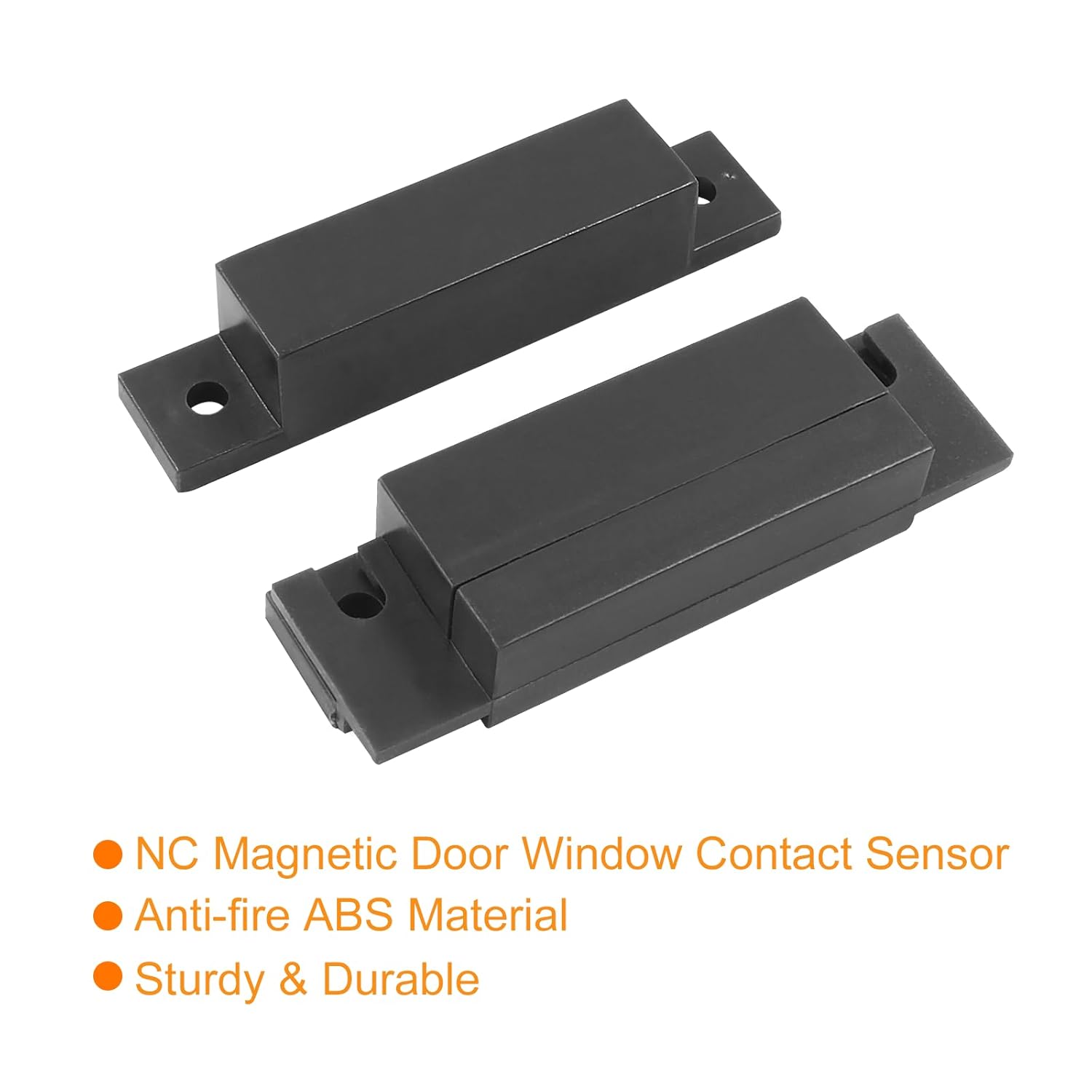 Biaungdo 6 Pcs Brown Wired Magnetic Door Window Contact Reed Switch, Surface-Mounted NC Magnetic Door Contact Sensor Alarm Reed Switchfor Window, Cabinet, Wooden Door, with Screws - Image 4