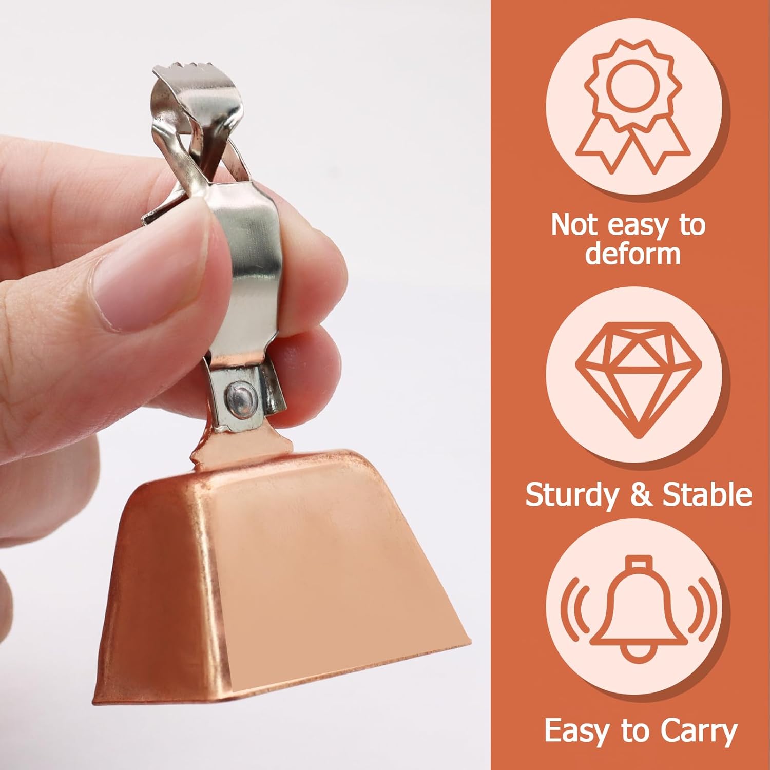 Biaungdo 20 Pcs Fishing Bells for Rods, Fishing Pole Catfish Bells with Clamp Clip on Poles, Metal Catfishing Equipment Rings Ice Accessories for Angling Rod Tips - Image 4