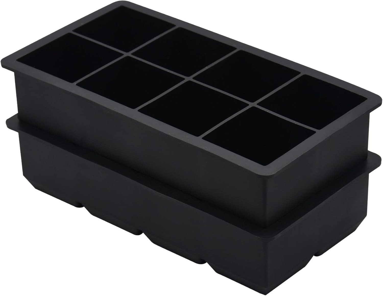 Bangp Large Ice Cube Tray for Whiskey,2 Pack Stackable Big Ice Cube Molds Make 16 Big Whiskey Ice Cubes,Easy Release Square Ice Cube Maker for Cocktails,Whiskey,Soups and Frozen Treats - Image 7
