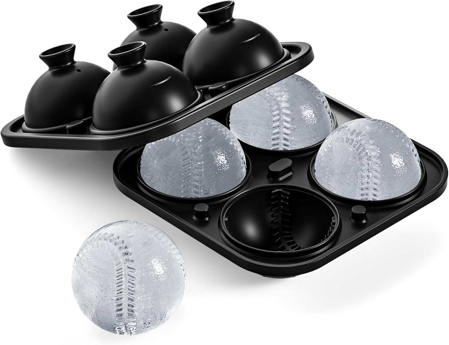 Bangp Baseball Ice Cube Molds,Novelty Baseball Gifts Ball Ice Maker Mold,2.2