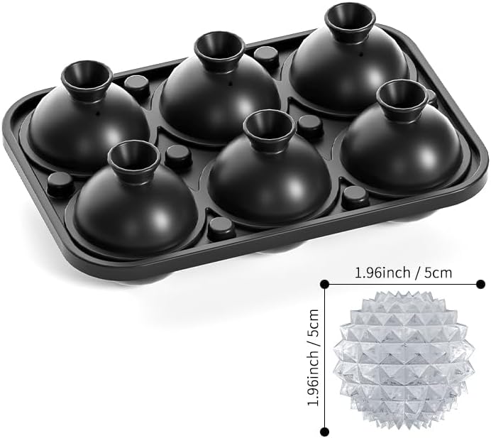 Bangp Large Ice Cube Tray for Whiskey,Perfect Etched Ice Cubes, Big Ice Cube Mold for Cocktails,Whiskey (Etched Sphere) - Image 3