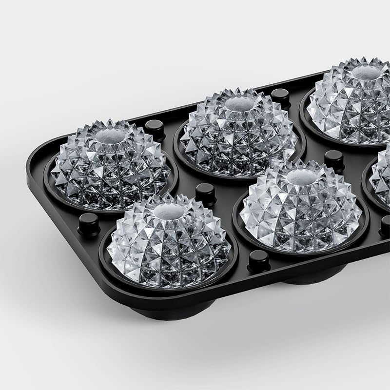 Bangp Large Ice Cube Tray for Whiskey,Perfect Etched Ice Cubes, Big Ice Cube Mold for Cocktails,Whiskey (Etched Sphere) - Image 4