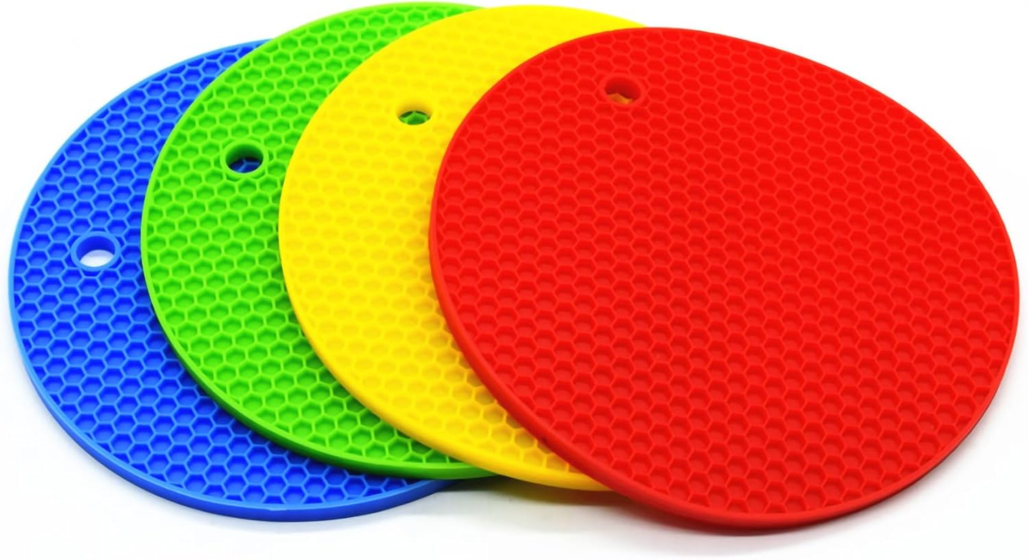 Bangp Silicone Coasters(Set of 4), Trivet Mats,Multipurpose Thermally Insulated Containers, Non-Slip, Flexible, Durable Heat Proof Mats - Image 1