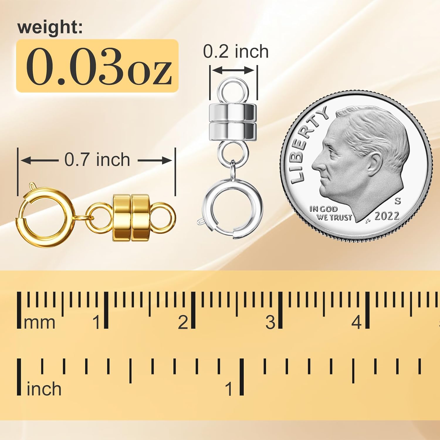 WISYOK 8 PCS Magnetic Necklace Clasps and Closures, Necklace Extender Chain Clasps Birthday Gift for Bracelet Necklaces Anklet Chain - Image 2