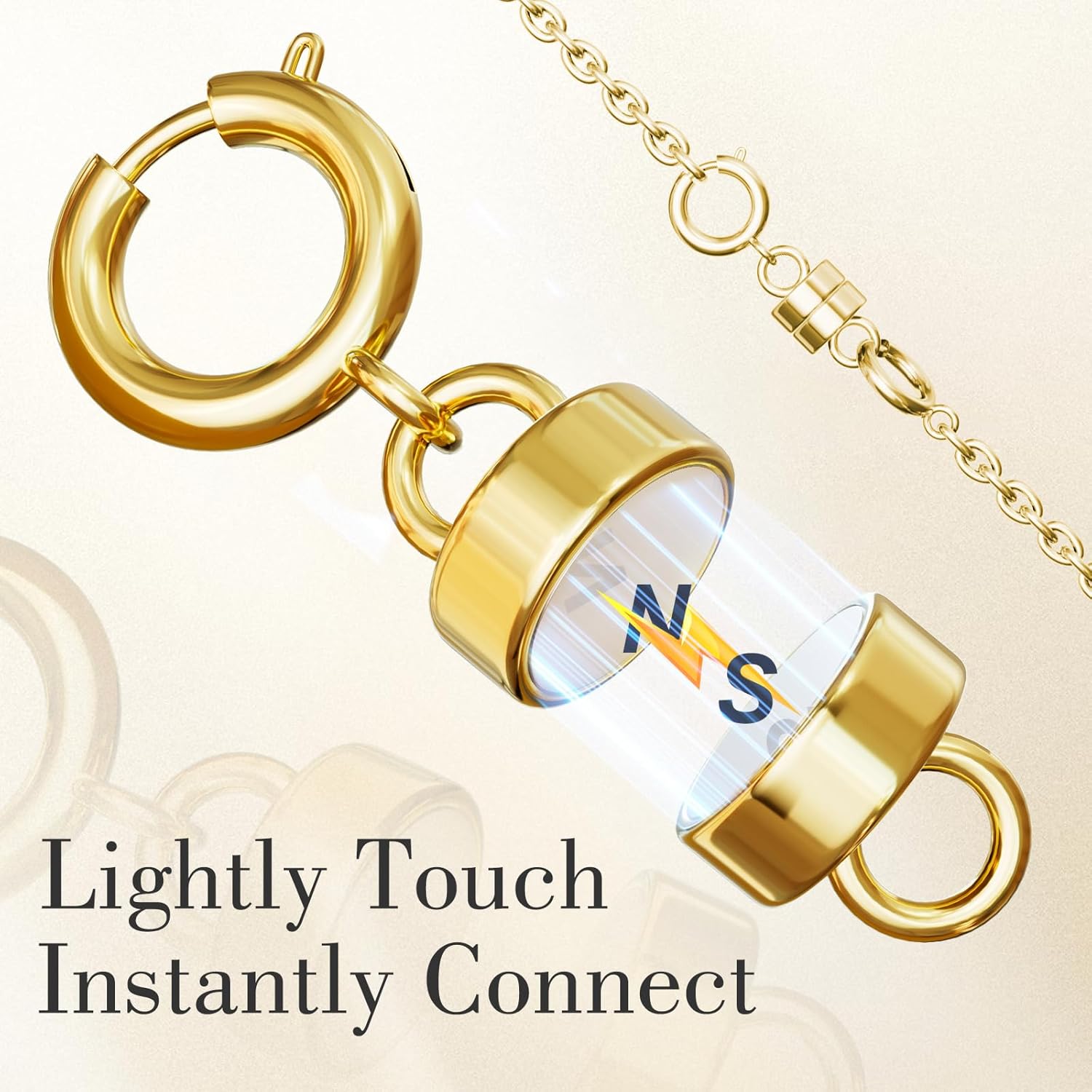 WISYOK 8 PCS Magnetic Necklace Clasps and Closures, Necklace Extender Chain Clasps Birthday Gift for Bracelet Necklaces Anklet Chain - Image 3