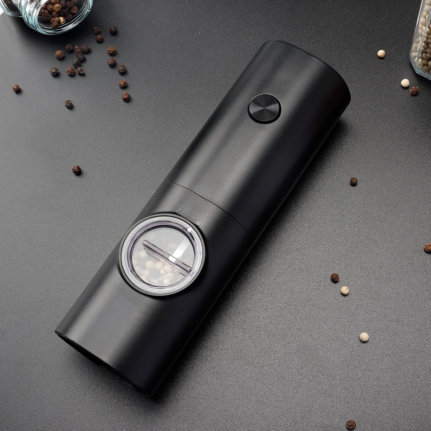 Electric Pepper Grinder or Salt Mill, Battery Powered Automatic Pepper Mill, Ceramic Grinder with Adjustable Coarseness, LED Light, One Hand Operation (1 pack) - Image 7