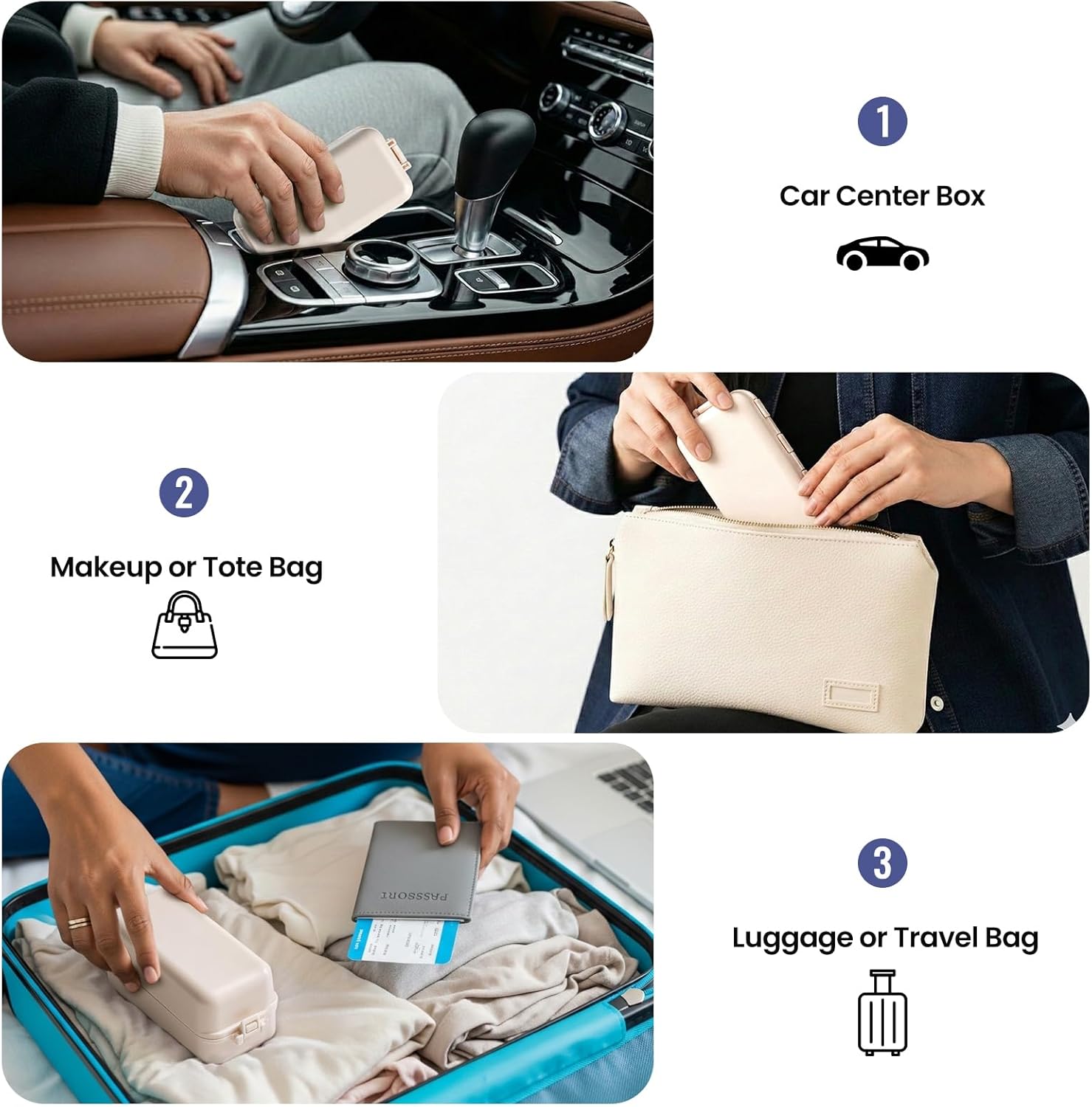 NEW Foldable Weekly Pill Organizer with Extra Grid, Portable 7 Day Pill Box Once / 1 Time a Day, Week Daily Medicine Organizer - Large Travel Pill Case Holder Dispenser for Vitamin, Supplement-Khaki - Image 6