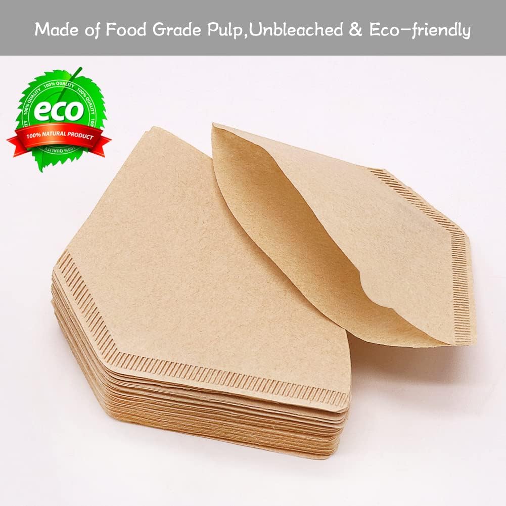 YQL #2 Cone Coffee Filter, 200 Count Coffee Filters 2 Cone Paper, Unbleached Disposable Coffee Filters Fit for Drip Coffee Maker - Image 5