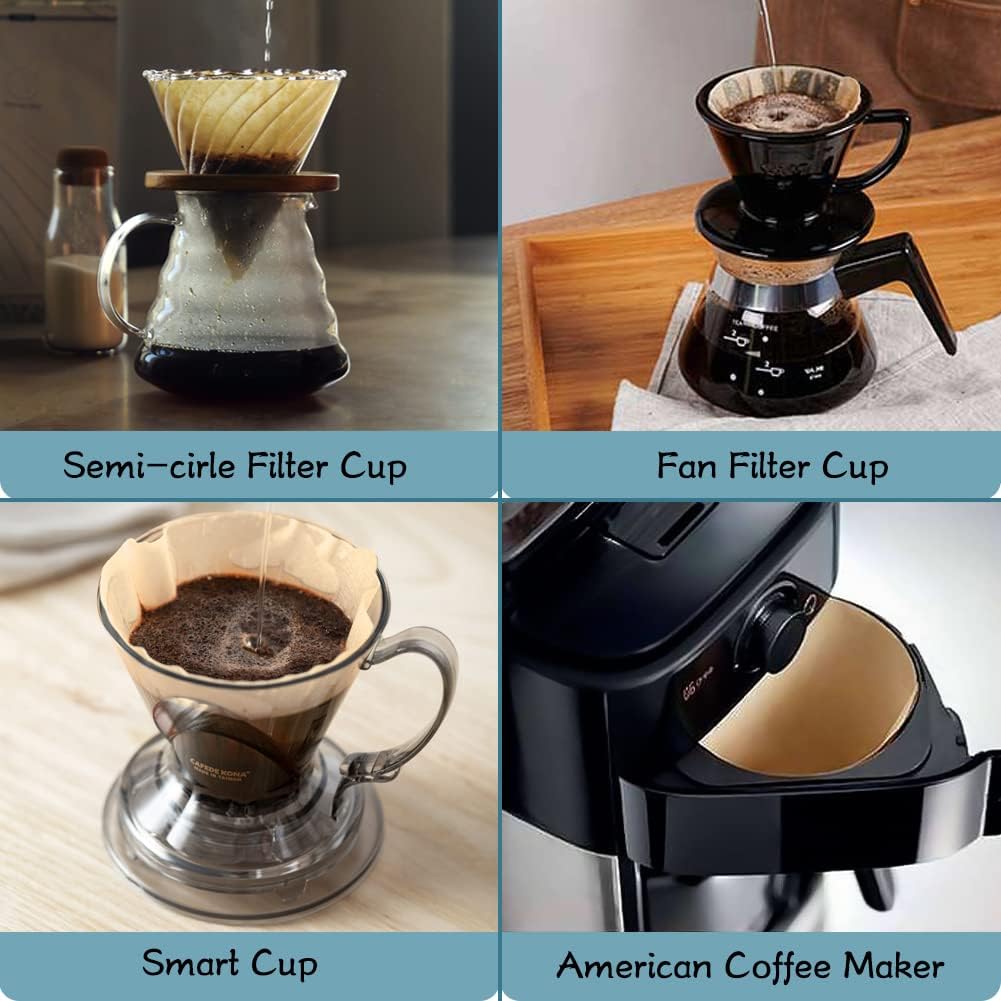 YQL #2 Cone Coffee Filter, 200 Count Coffee Filters 2 Cone Paper, Unbleached Disposable Coffee Filters Fit for Drip Coffee Maker - Image 6