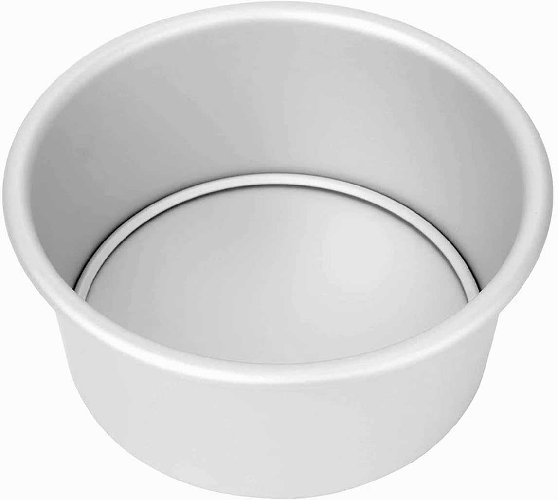 6 Inch Cake Pan Round, Small Cheesecake Pan with Removable Bottom, Chiffon Cake Mold Anodized Aluminum Baking Pan - Image 3