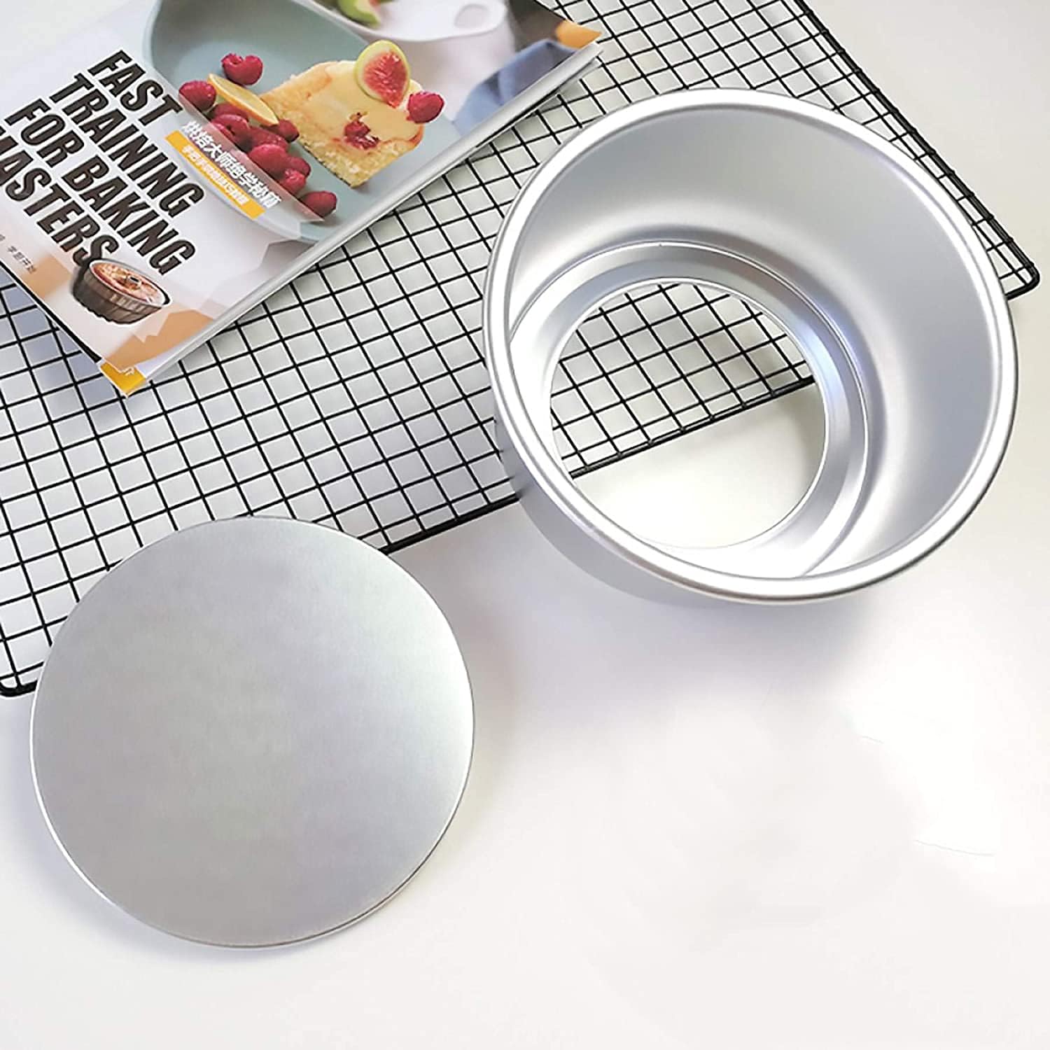 6 Inch Cake Pan Round, Small Cheesecake Pan with Removable Bottom, Chiffon Cake Mold Anodized Aluminum Baking Pan - Image 5