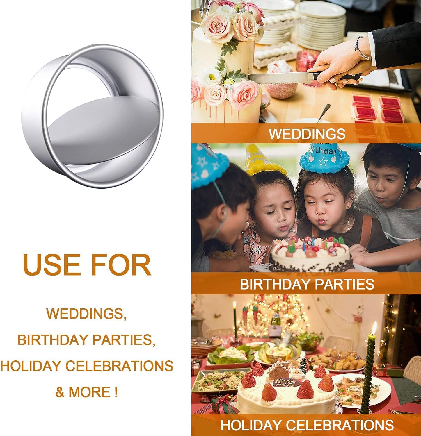 6 Inch Cake Pan Round, Small Cheesecake Pan with Removable Bottom, Chiffon Cake Mold Anodized Aluminum Baking Pan - Image 8