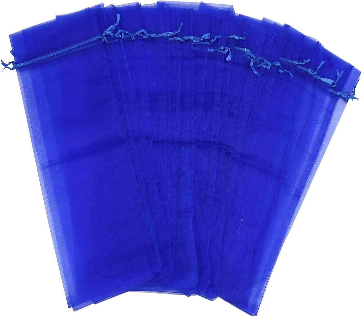 20Pcs Organza Wine Gift Bags with Drawstrings, Mesh Wine Bottle Covers for Wedding, Birthday, Shower Party Favor, Housewarming (Royal Blue) - Image 2