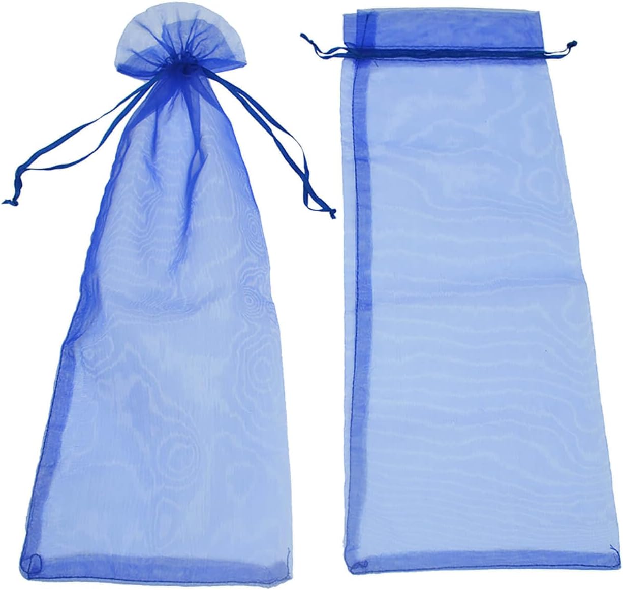 20Pcs Organza Wine Gift Bags with Drawstrings, Mesh Wine Bottle Covers for Wedding, Birthday, Shower Party Favor, Housewarming (Royal Blue) - Image 3