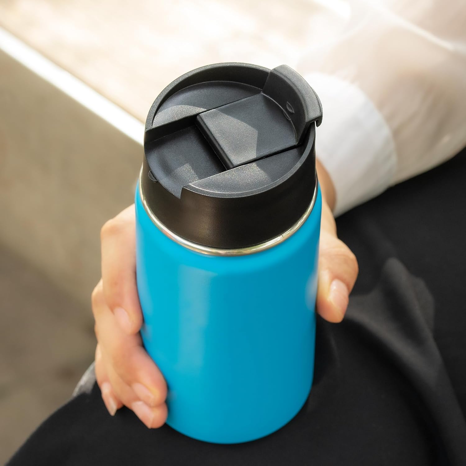 Flip Lid for Hydro Flask 12 16 18 20 32 40 64 oz Wide Mouth Bottle,Replacement Lid for Hydroflask,Thermoflask,Iron Flask and More 2.28