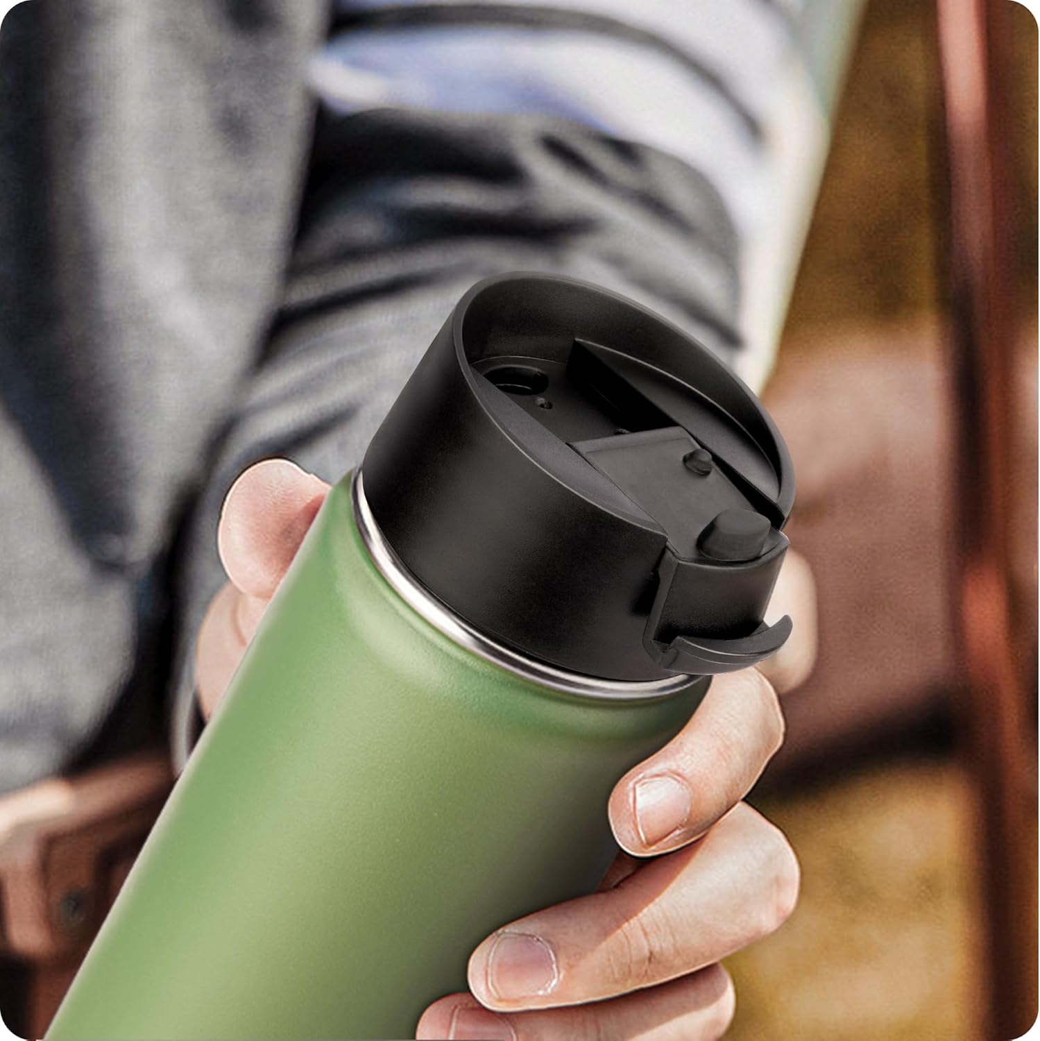Flip Lid for Hydro Flask 12 16 18 20 32 40 64 oz Wide Mouth Bottle,Replacement Lid for Hydroflask,Thermoflask,Iron Flask and More 2.28