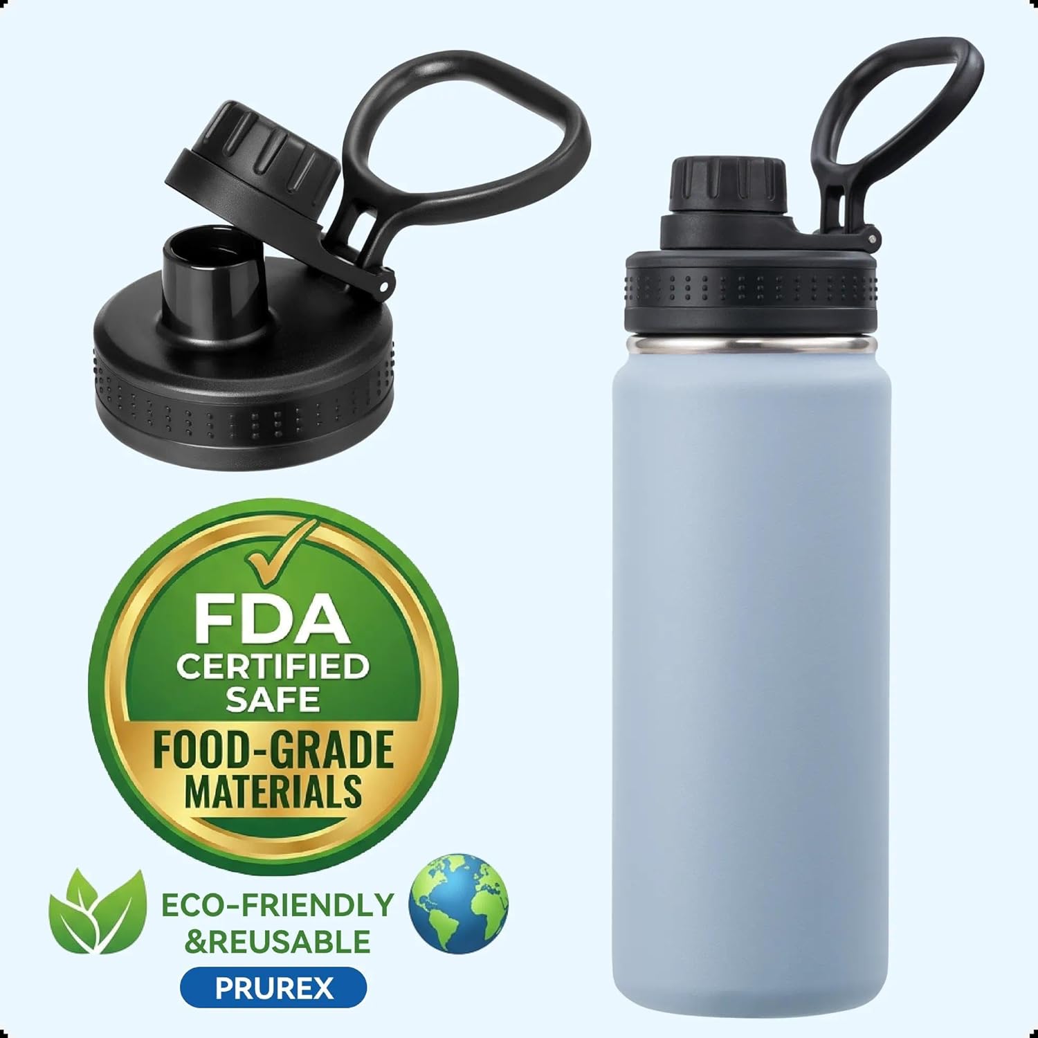 Spout Replacement Lid for Hydrapeak Wide Mouth14 26 32 40 50 Oz Bottles, Chug Lid with Ergonomic Handle, BPA - Free - Image 6