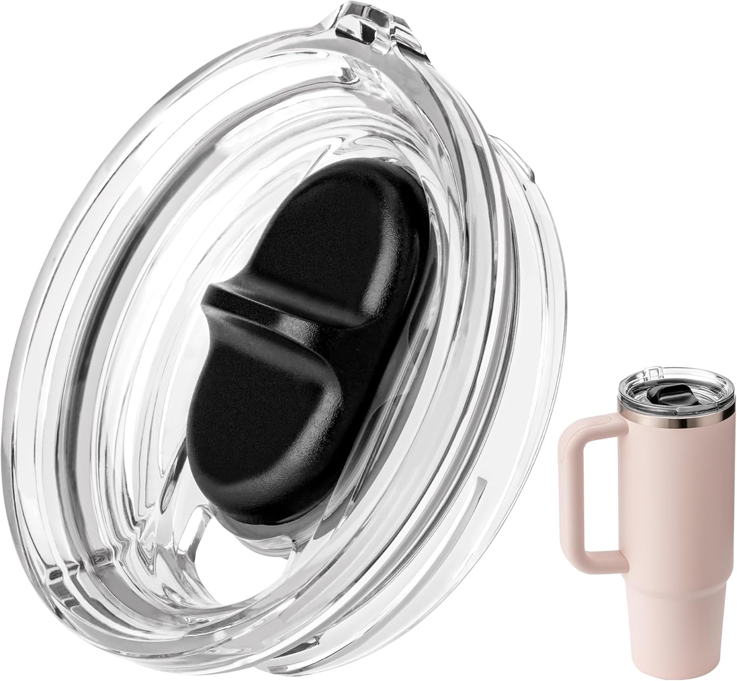 Replacement Lid for Stanley Quencher H2.0&1.0 30oz Tumblers，Leak-Proof Threaded Cover with Straw-Friendly Design, BPA-Free Transparent Lid Compatible with Stanley FlowState 30 oz (1 Pack) - Image 1