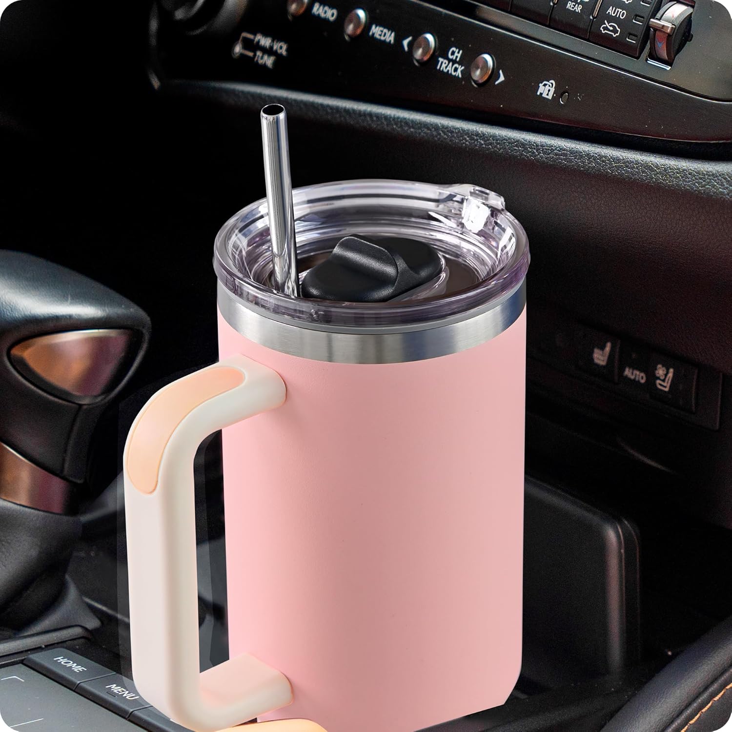 Replacement Lid for Stanley Quencher H2.0&1.0 30oz Tumblers，Leak-Proof Threaded Cover with Straw-Friendly Design, BPA-Free Transparent Lid Compatible with Stanley FlowState 30 oz (1 Pack) - Image 3