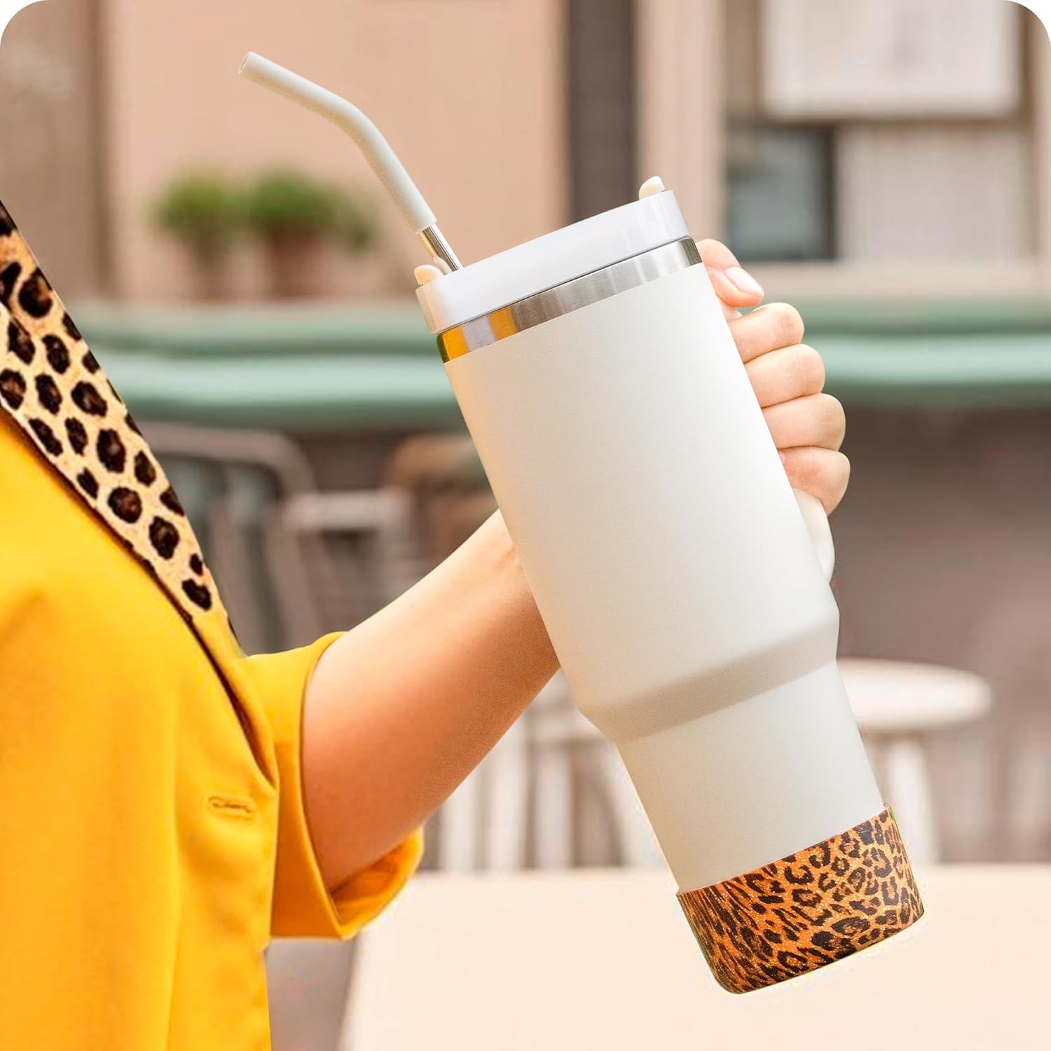 Silicone Boot for Stanley Quencher Tumbler 20/30/40 oz & IceFlow 20/30oz,Owala Tumbler 24 oz,Hydro Flask 12-24oz,-Non-Slip Bottom Protector for Bottom Size 2.8-2.95