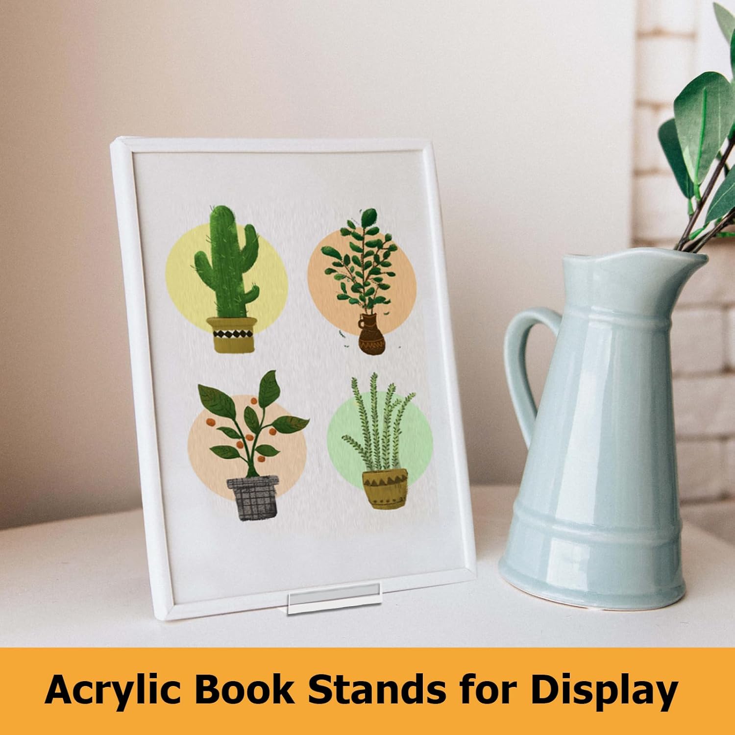 Biaungdo 6 Pcs Acrylic Book Display Stand, Adjustable Clear Display Holder Easel Collector Stand, Compact Desktop Stand for Photos, Postcard, Magazine, Artworks - Image 5