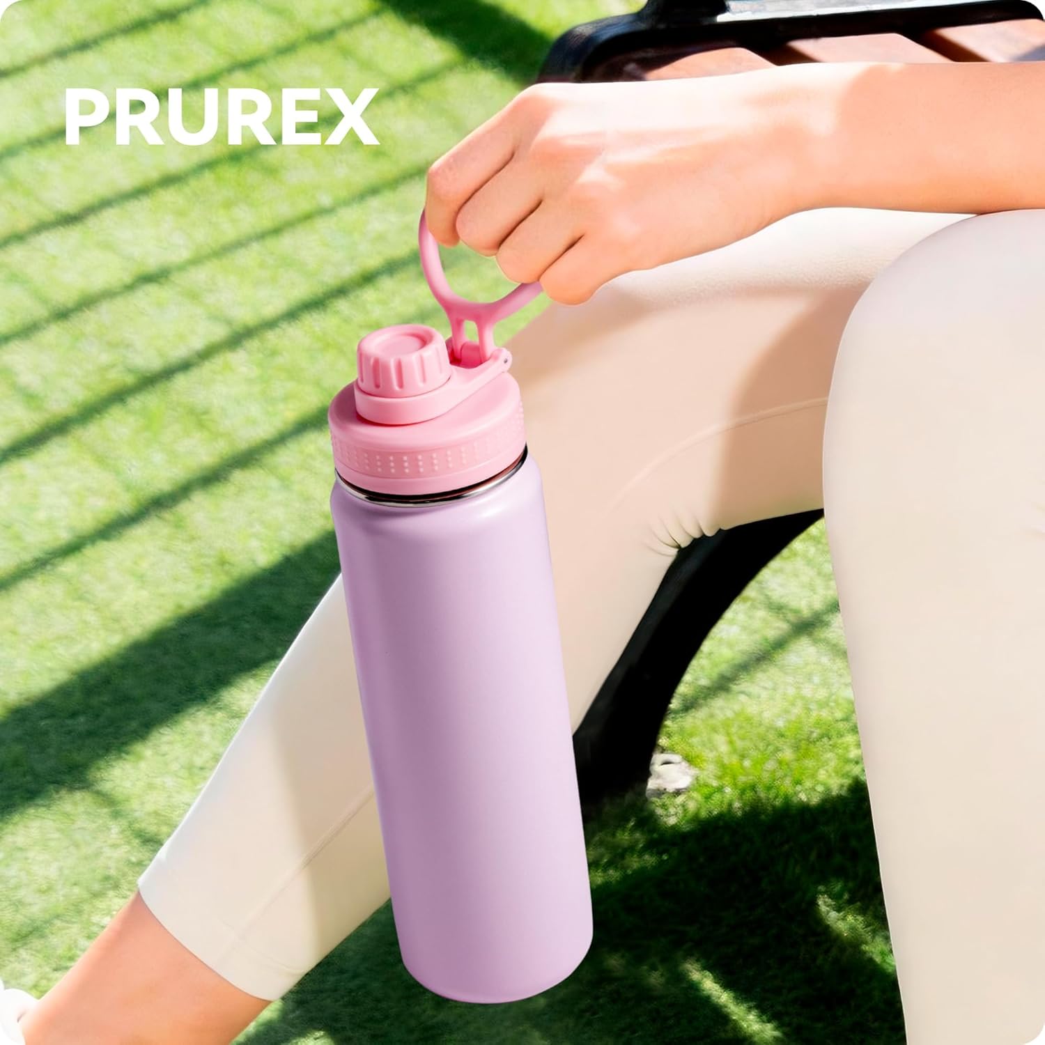 Spout Lid for Lululemon Sport Water Bottle 18/24/32/64 OZ & Clear Bottle 24/32 OZ, Water Bottle Replacement Lid with Ergonomic Handle, BPA-Free - Image 5