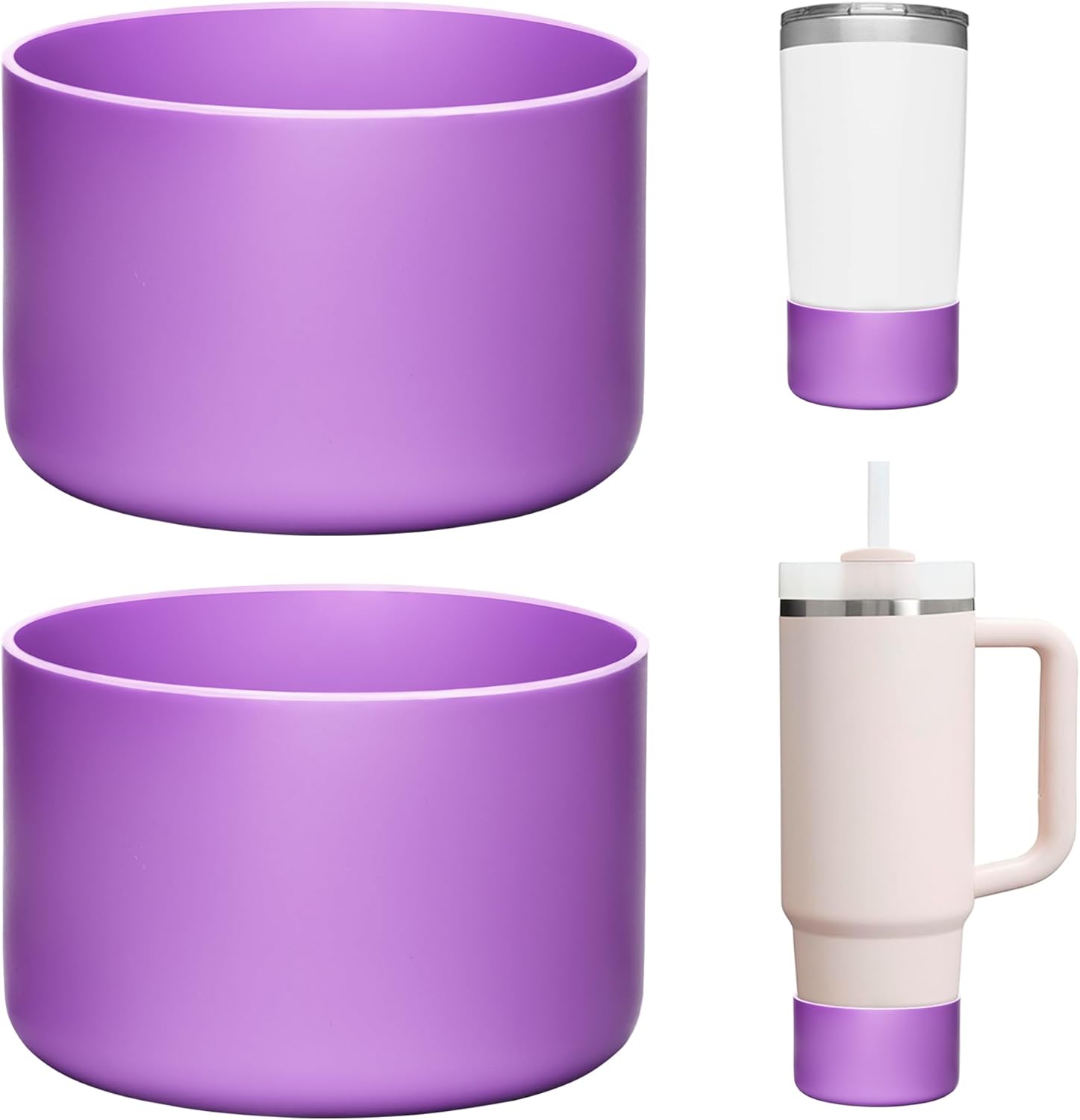 2Pack Silicone Boot Covers | Compatible with Hydro Flask Wide Mouth 20/24oz,Standard Mouth18/ 21/24oz,24oz Travel&2-20oz Water Bottles| 2.75-2.85
