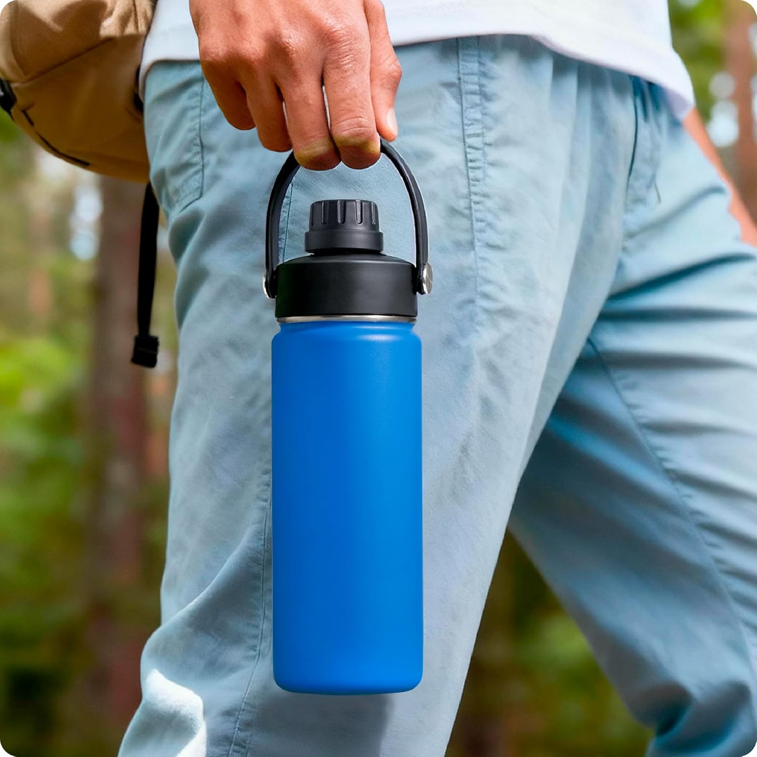 Replacement Spout Lid for Takeya Wide Mouth 18, 22, 24, 32, 40, 64oz, Water Bottle Lid with Carry Handle - Ideal for Gym & Sport - Image 6